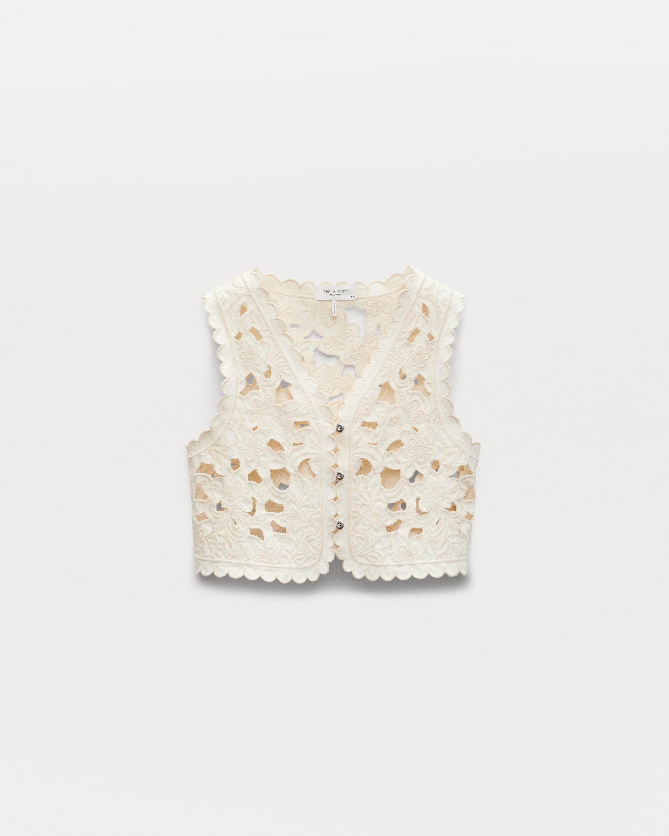 Coralie Cutout Denim Vest - image 2