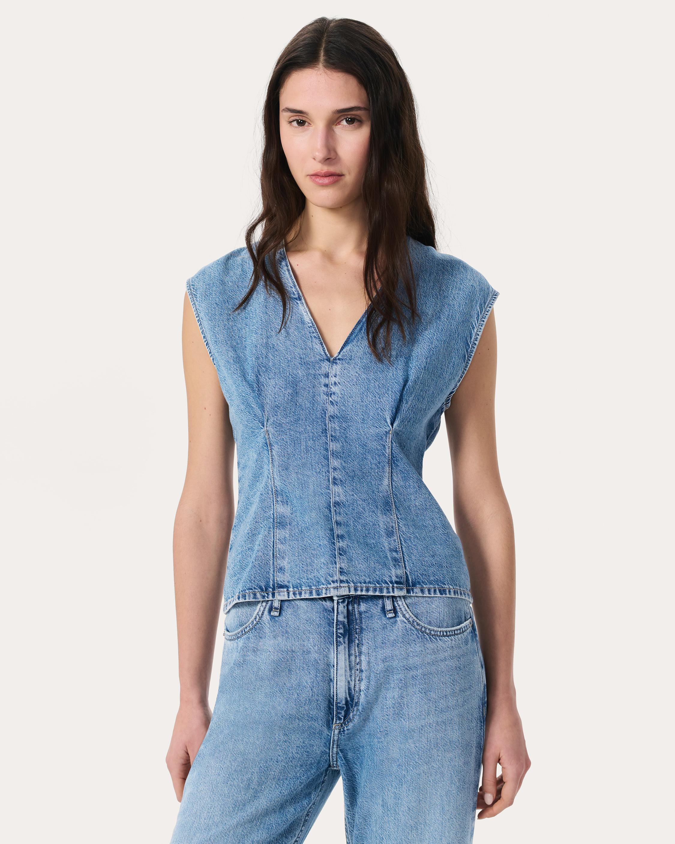 Ava Denim Top image number 1