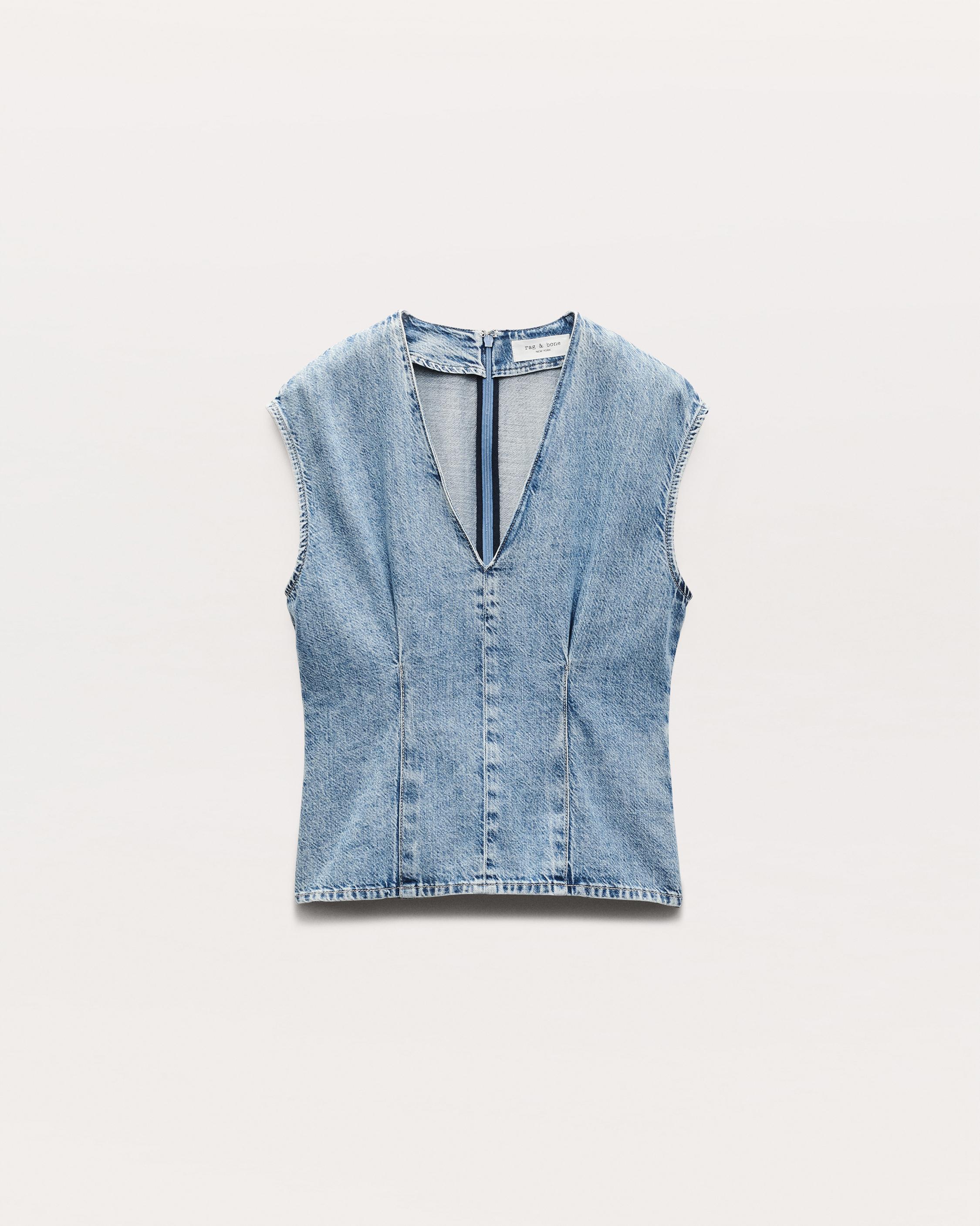 Ava Denim Top image number 2