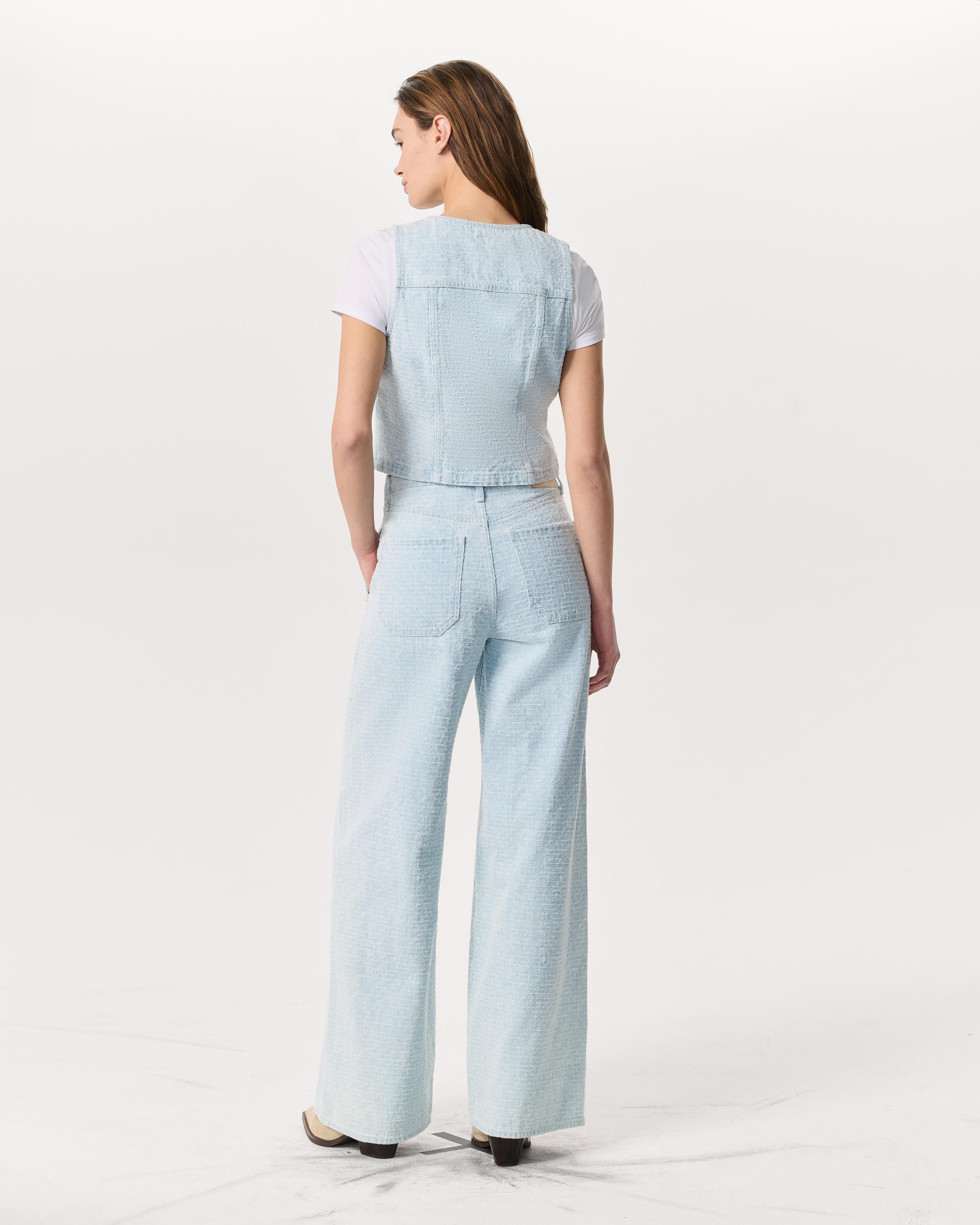 Juliana Textured Denim Vest - image 5