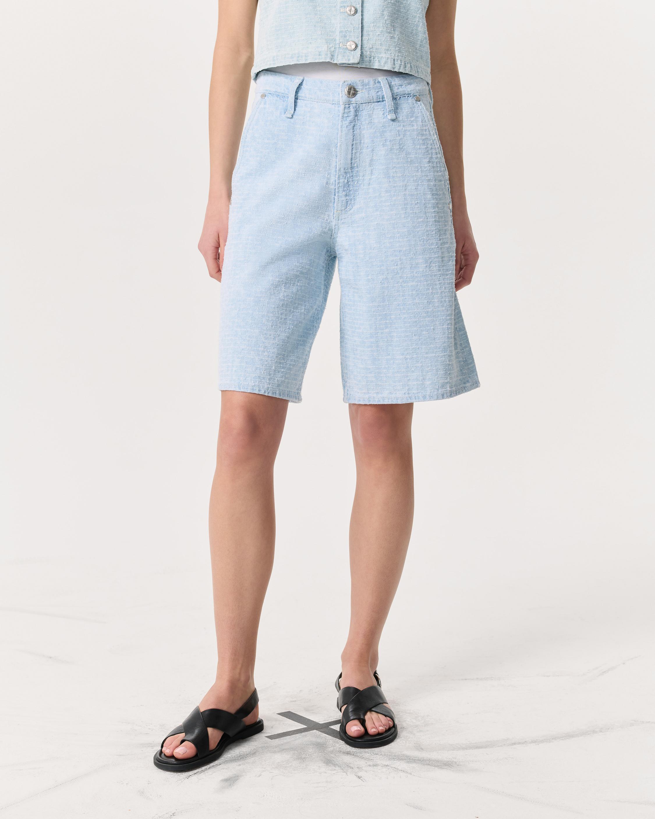 Tailored McKenna Textured Denim Shorts - image 3