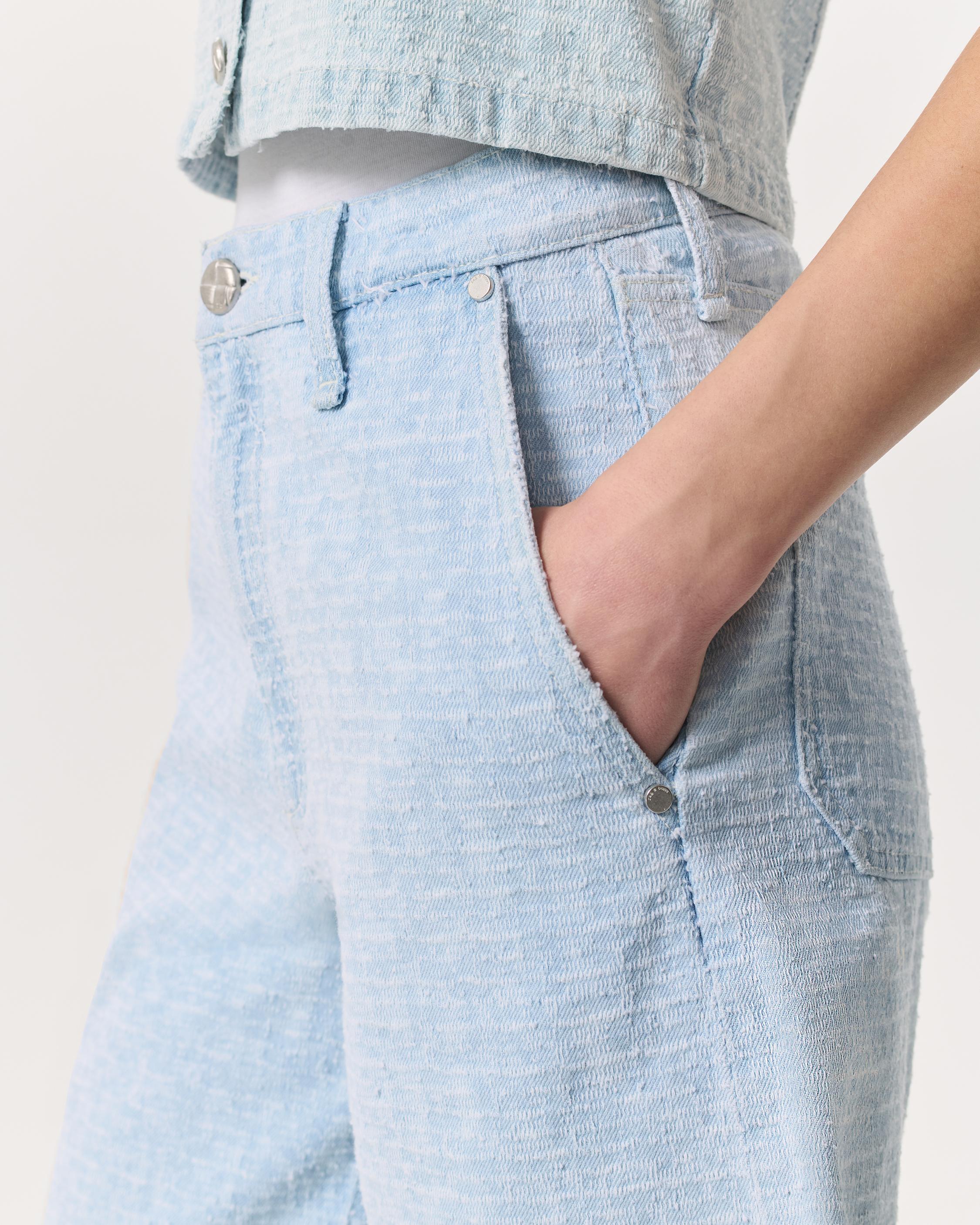 Tailored McKenna Textured Denim Shorts - image 4