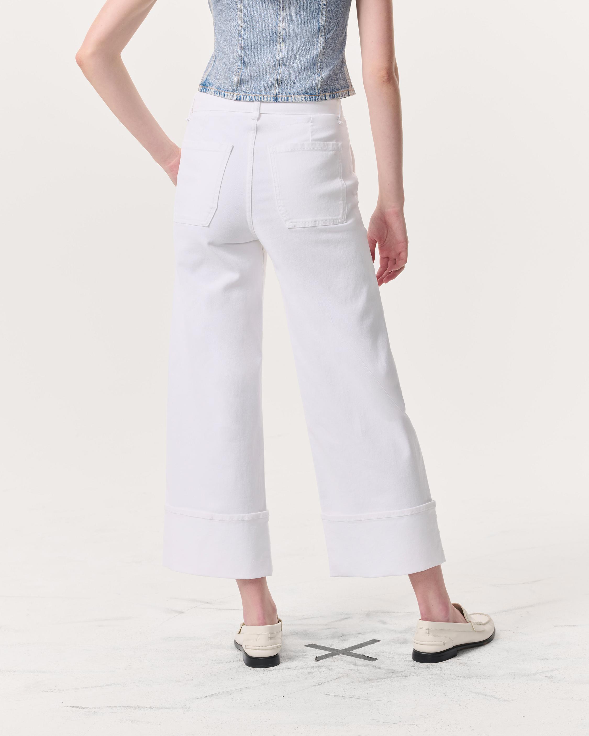 Andi Belted Ankle-Length Wide-Leg Jeans