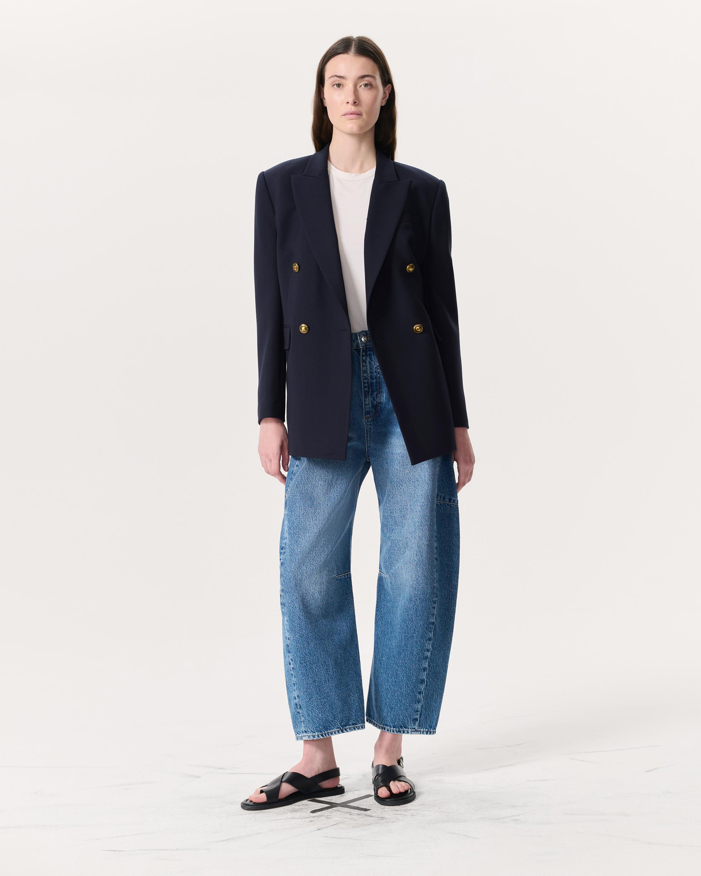 Charlie Ankle-Length Barrel Jeans