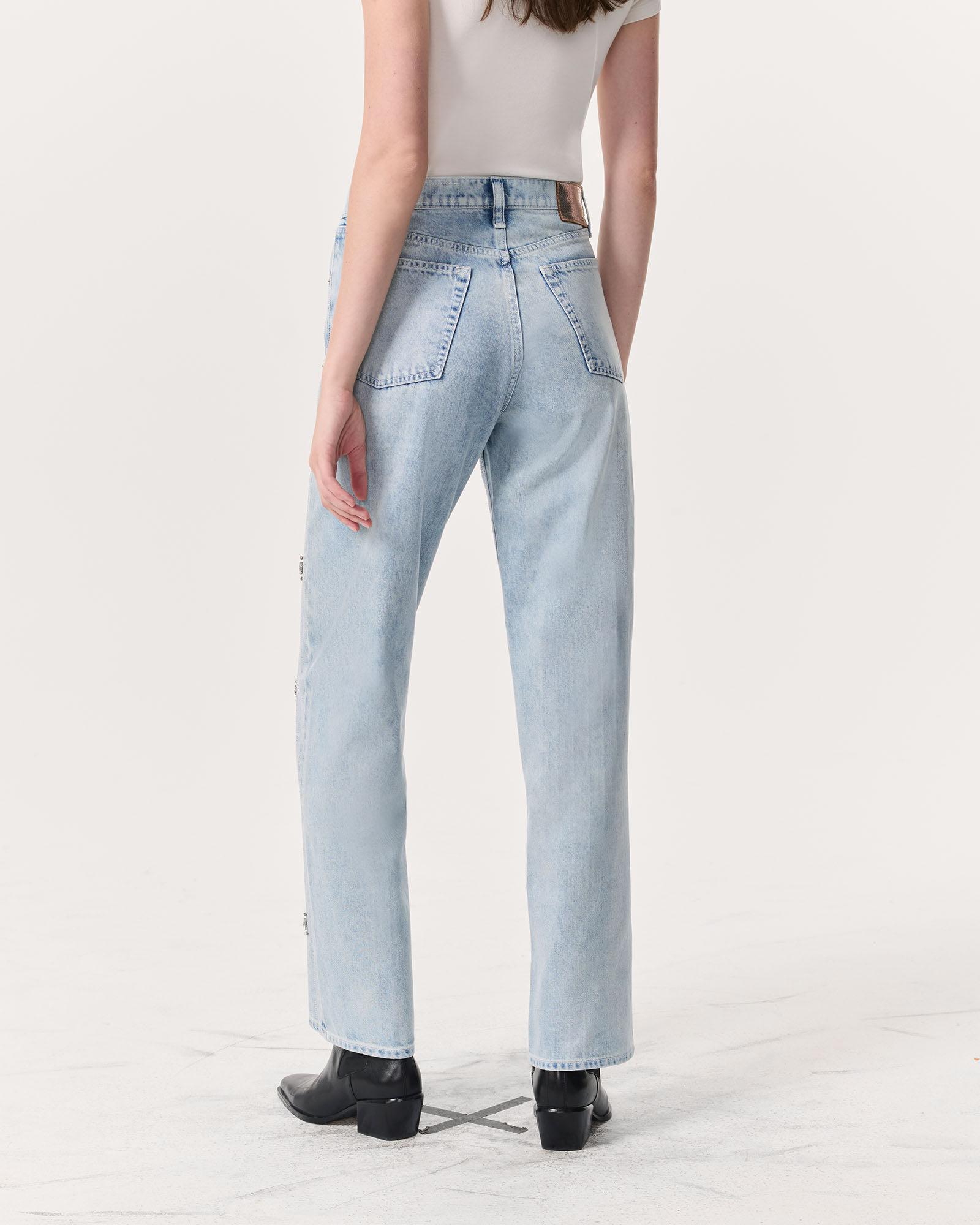 Shea Embellished Relaxed Straight Jeans - image 5