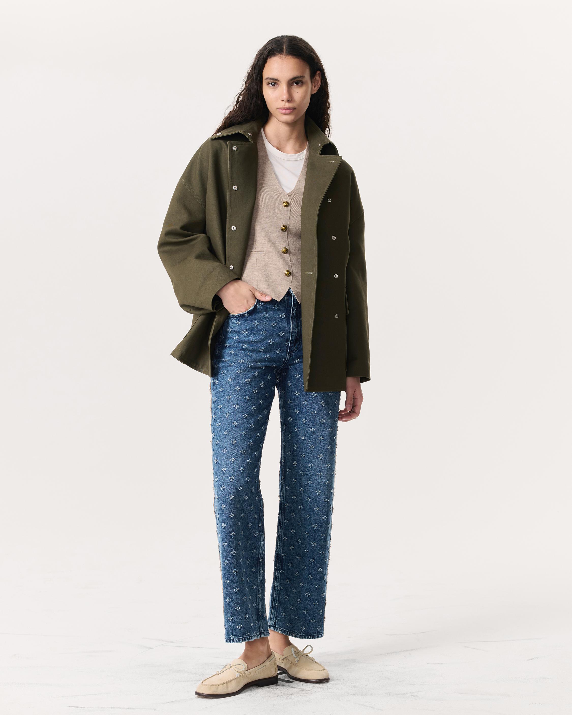 Shea Textured Ankle-Length Relaxed Straight Jeans - Vintage Tweed | rag & bone