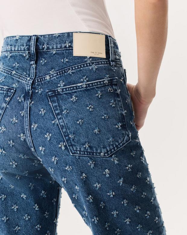 Shea Textured Ankle-Length Relaxed Straight Jeans - Vintage Shea Textured Ankle-Length Relaxed Straight Jeans - Vintage