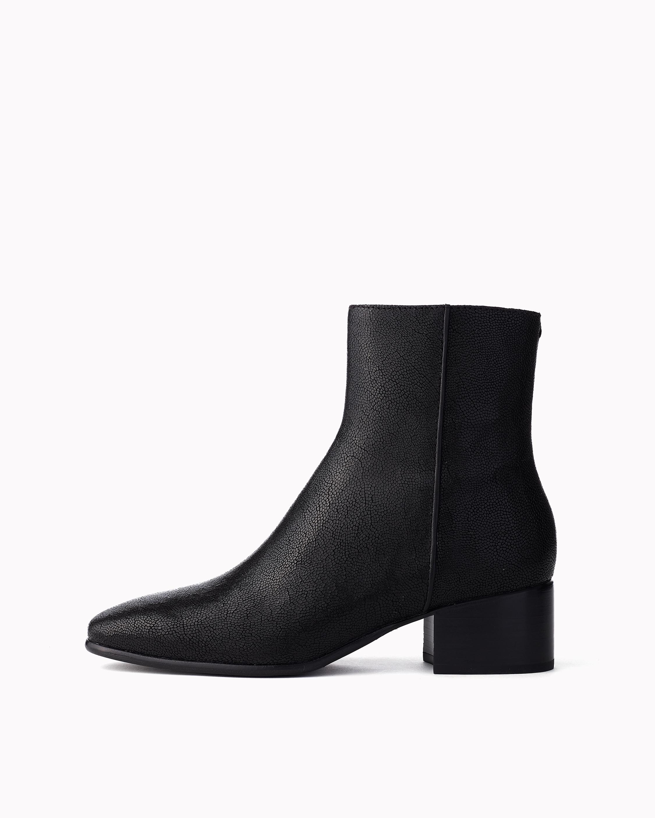 Aslen Women s Leather Mid Boot in Black rag bone