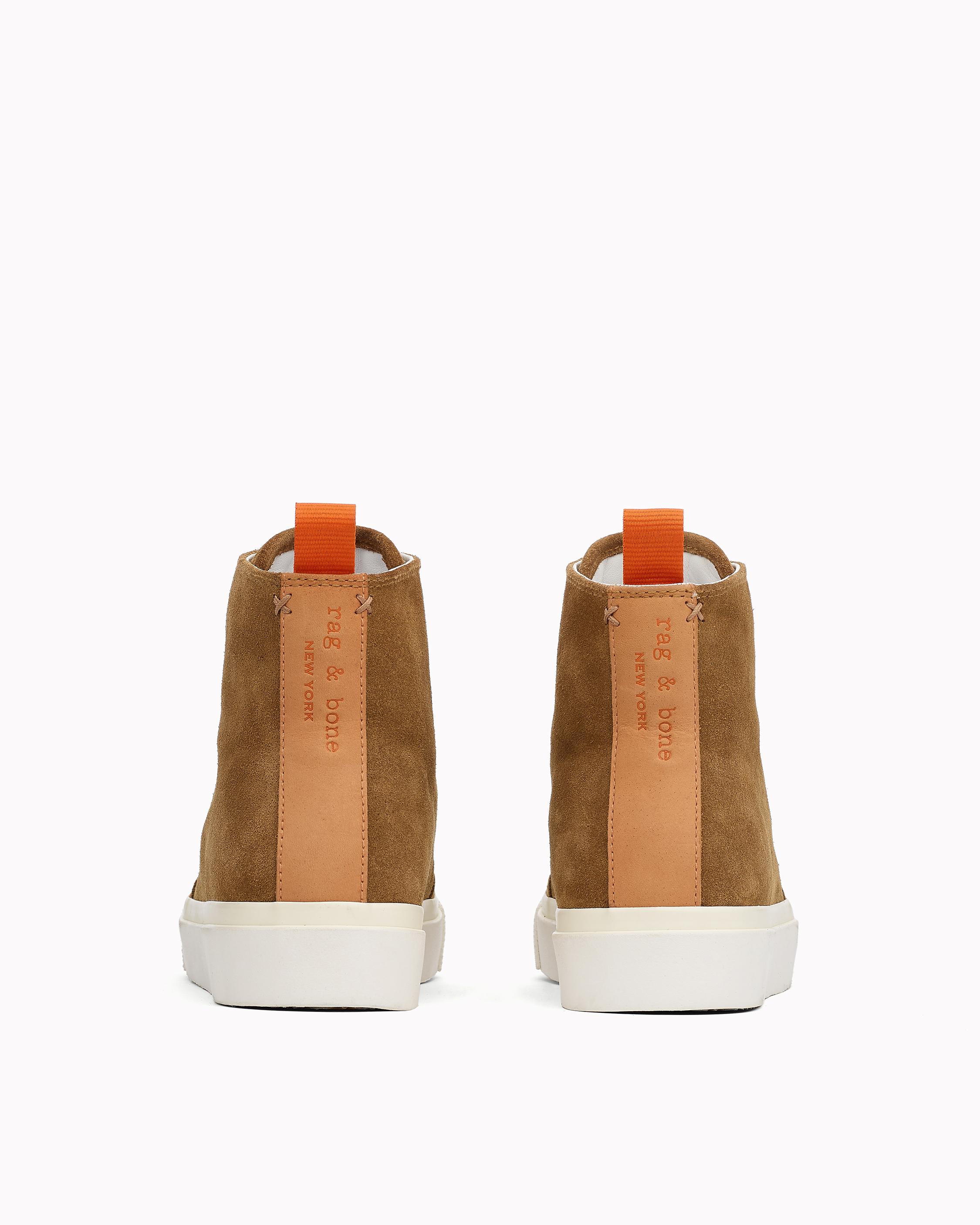 Rb High Top Suede Sneakers in Golden Brown rag bone