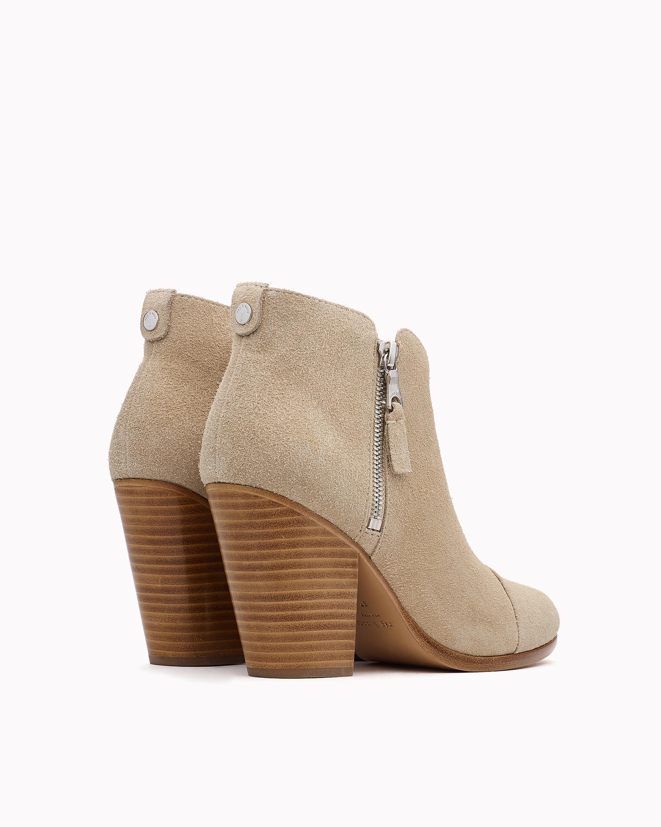 Margot Leather Ankle Boots in Beige Stucco | rag & bone