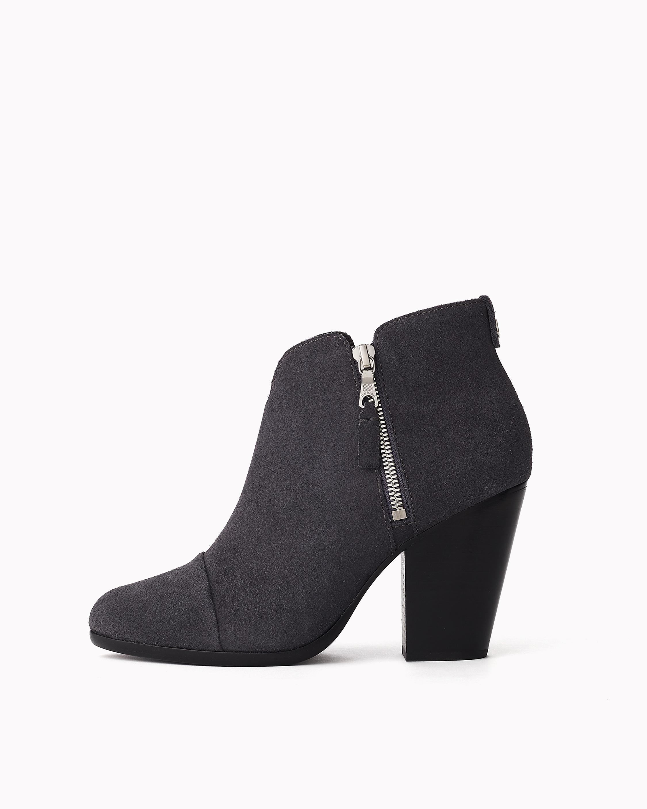 Margot Leather Ankle Boots in Navy | rag & bone