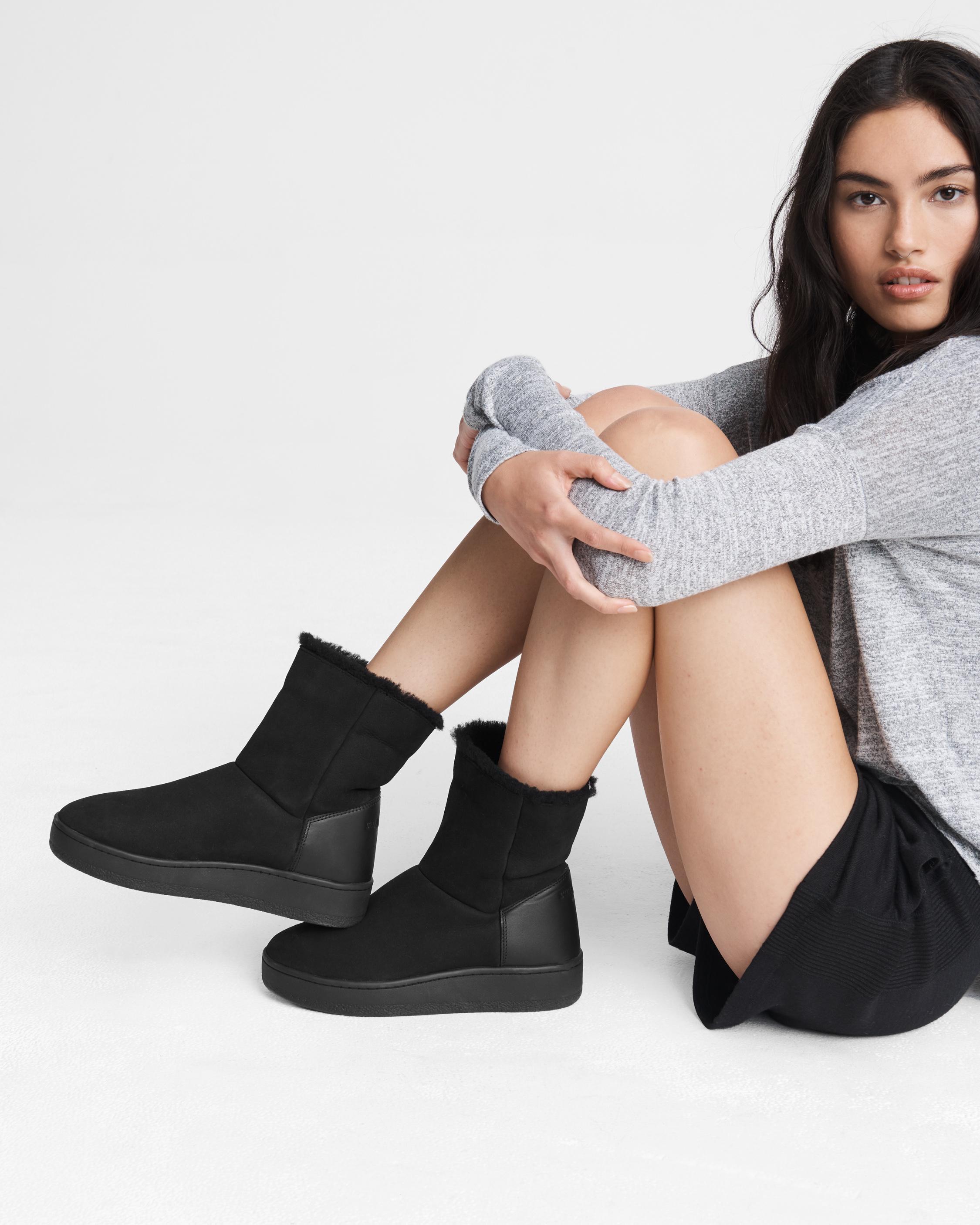 Rag & bone compass hot sale leather & shearling booties