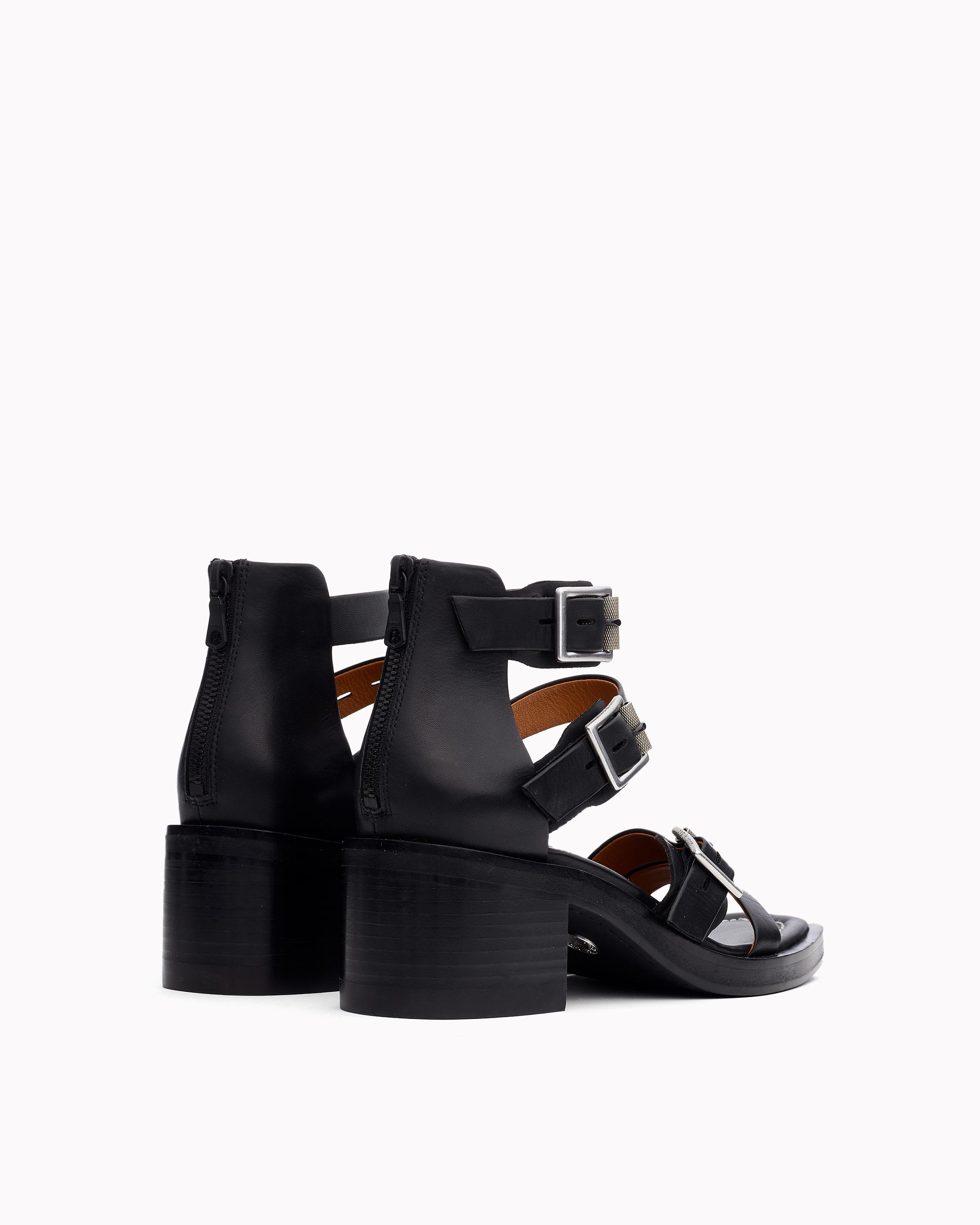 Fallon Multi Strap Block Heel Leather Sandals rag bone