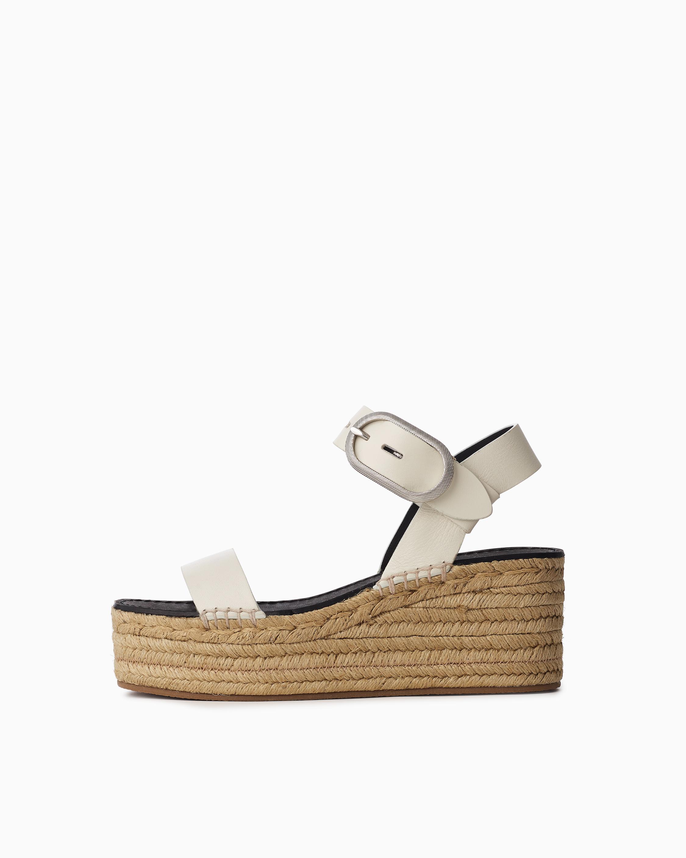 Buy the Ansley Buckle Espadrille - Leather | rag & bone