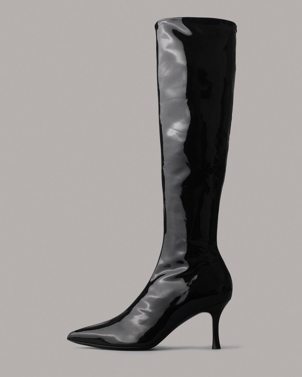 Brea Tall Boot - Patent Textile