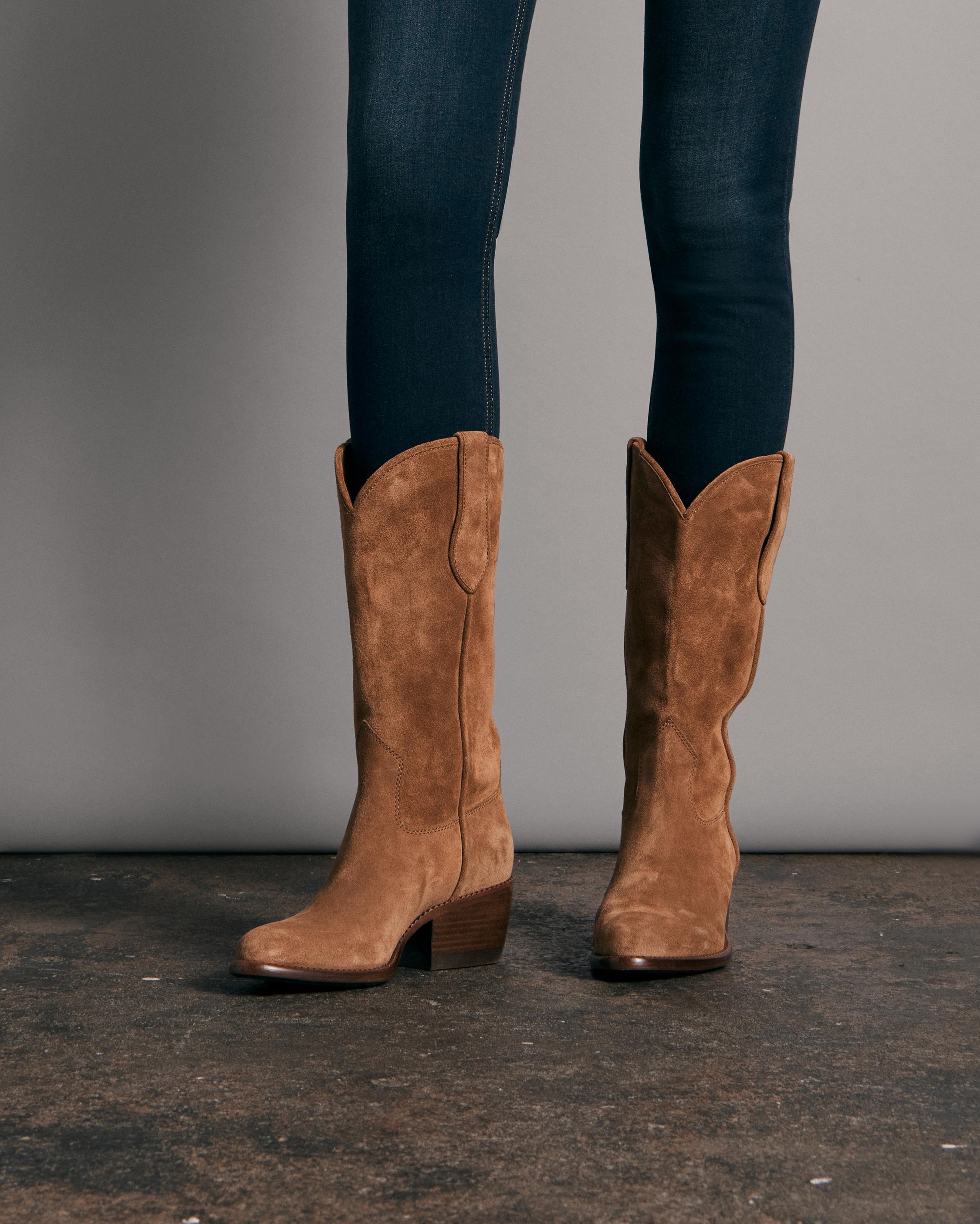 Suede on sale cowgirl boots