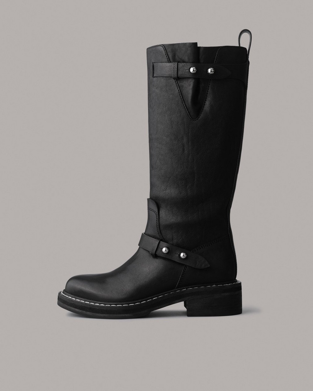 RB Tall Moto Boot - Leather