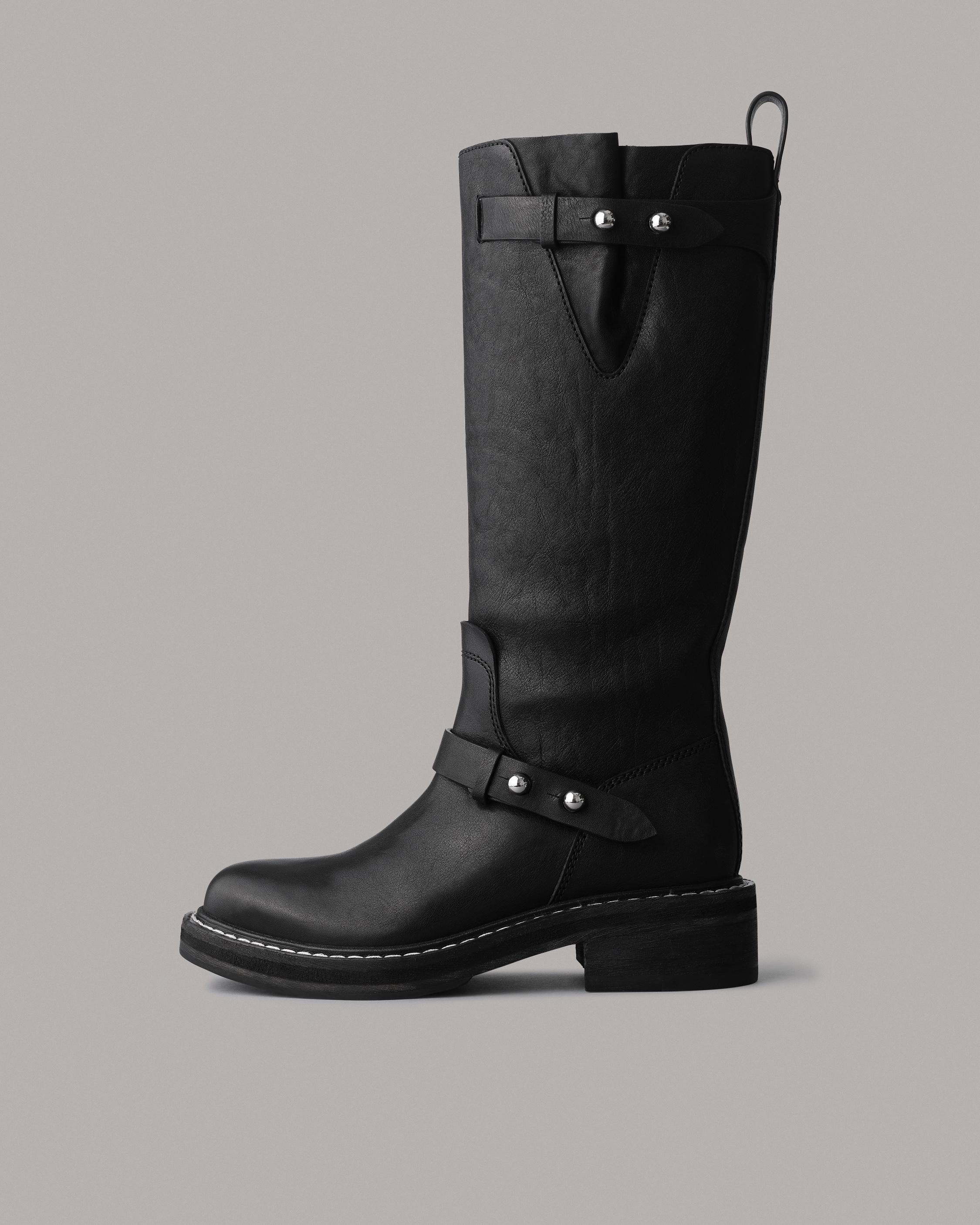 RB Tall Moto Boot Leather rag bone