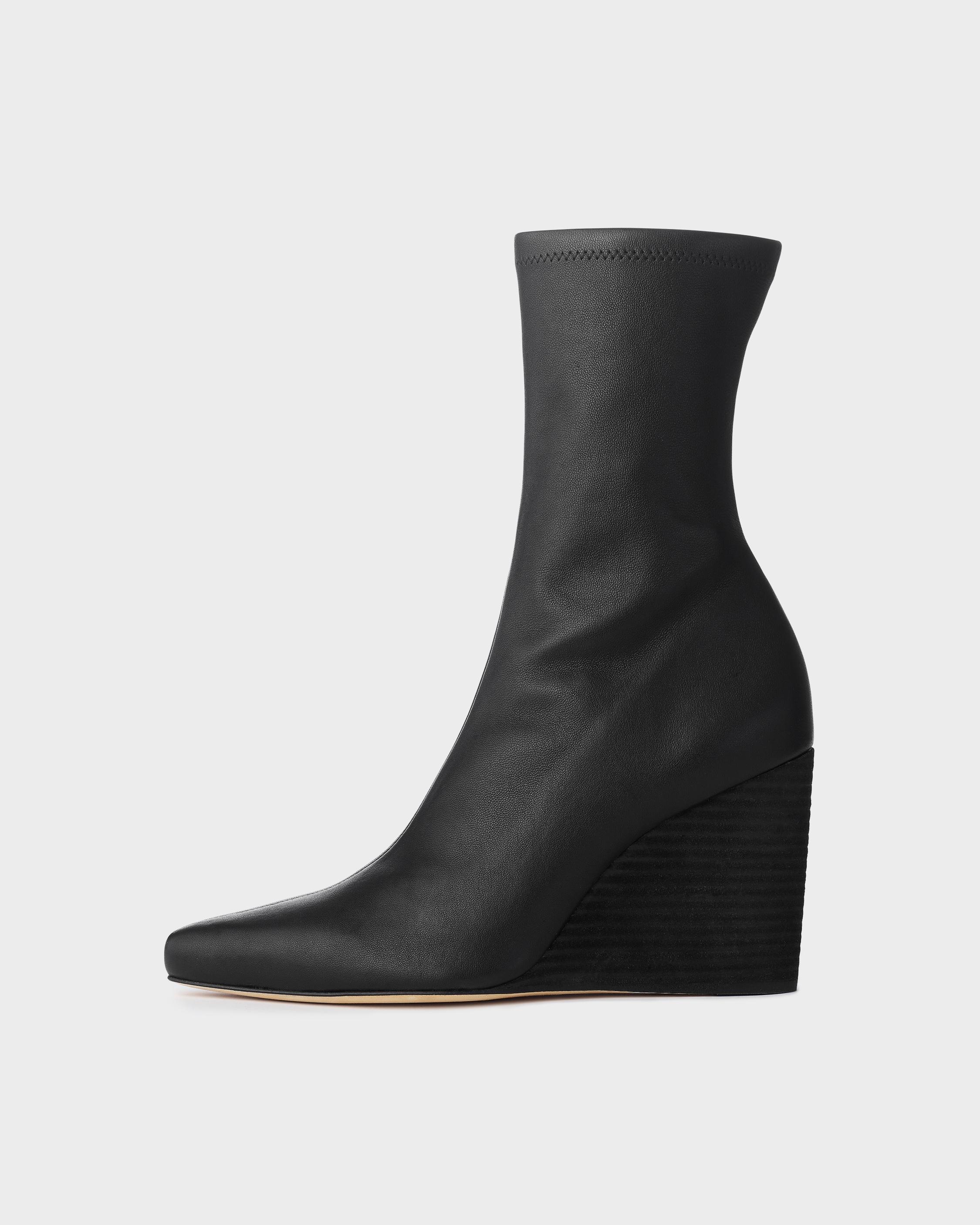 slip on wedge boot