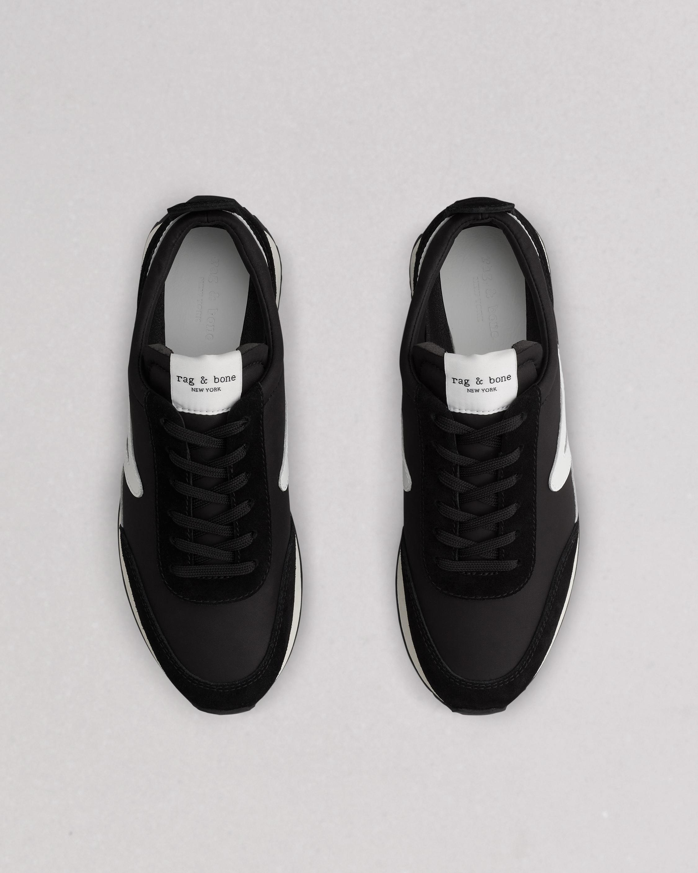 Black Retro Runner: Recycled Materials Sneaker | rag & bone