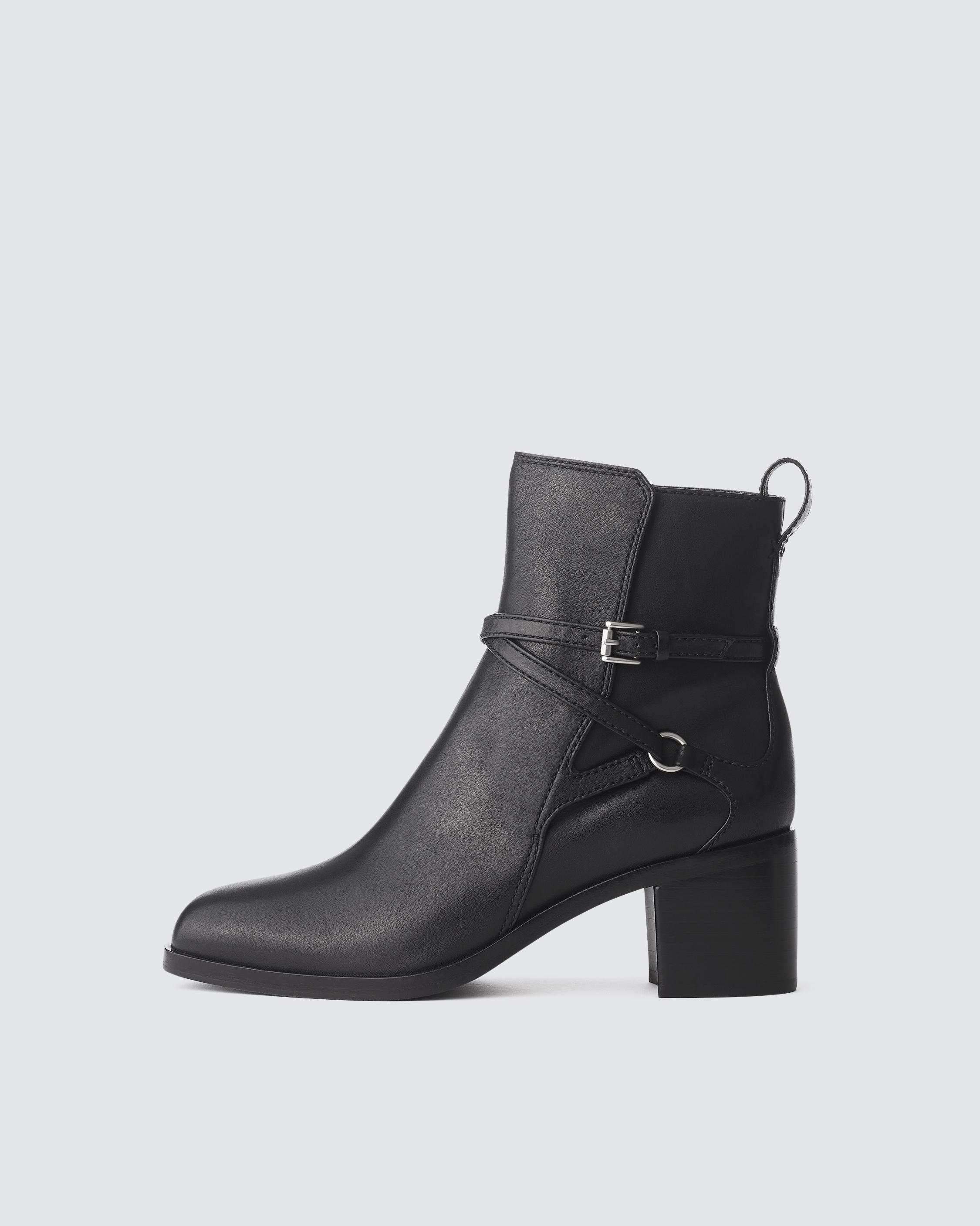 【関税込み】rag & bone ブラック Hazel バックルブーツ Hazel Buckle Boot - Leather | rag & bone