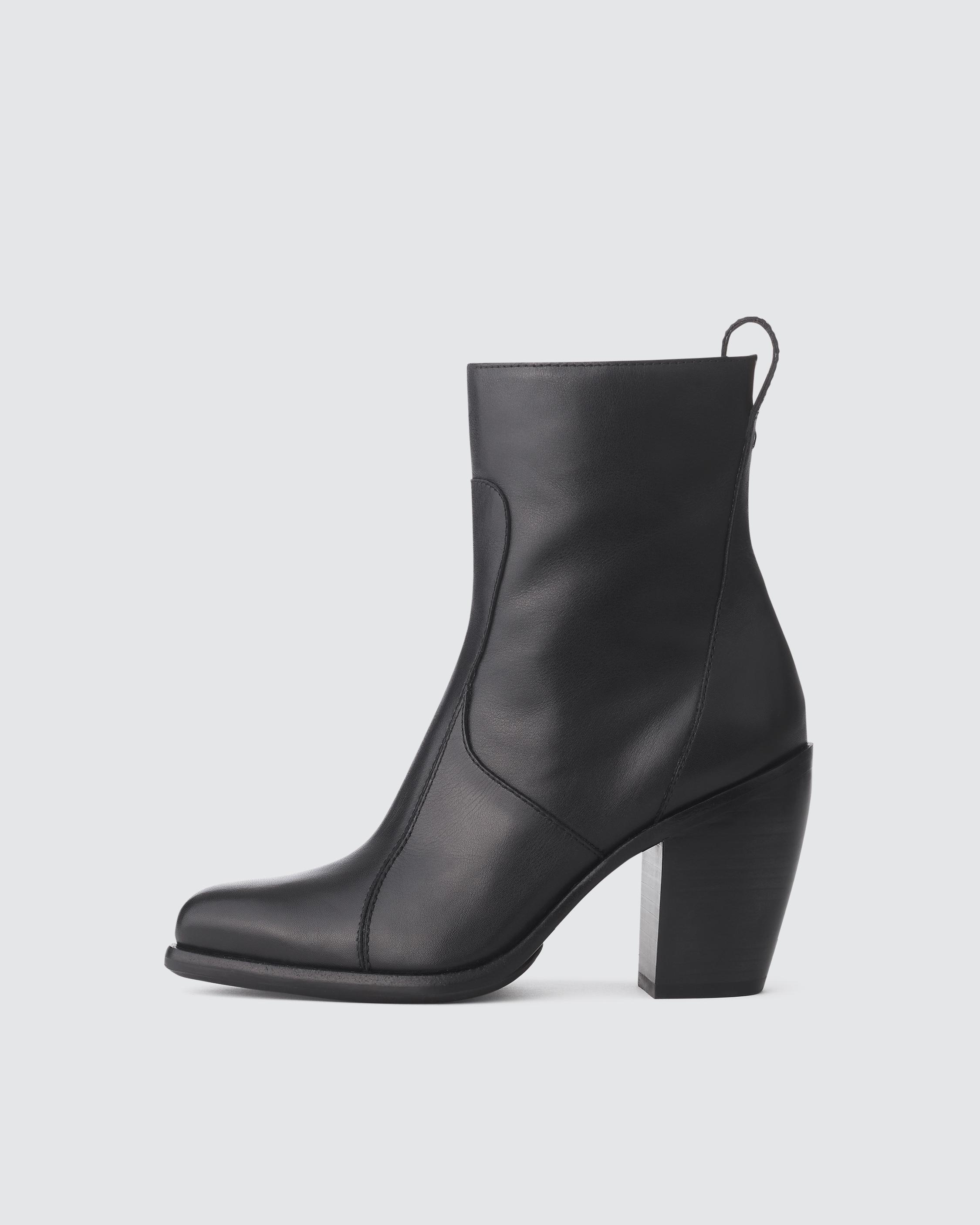 Mustang Mid Boot - Leather - Black | rag & bone