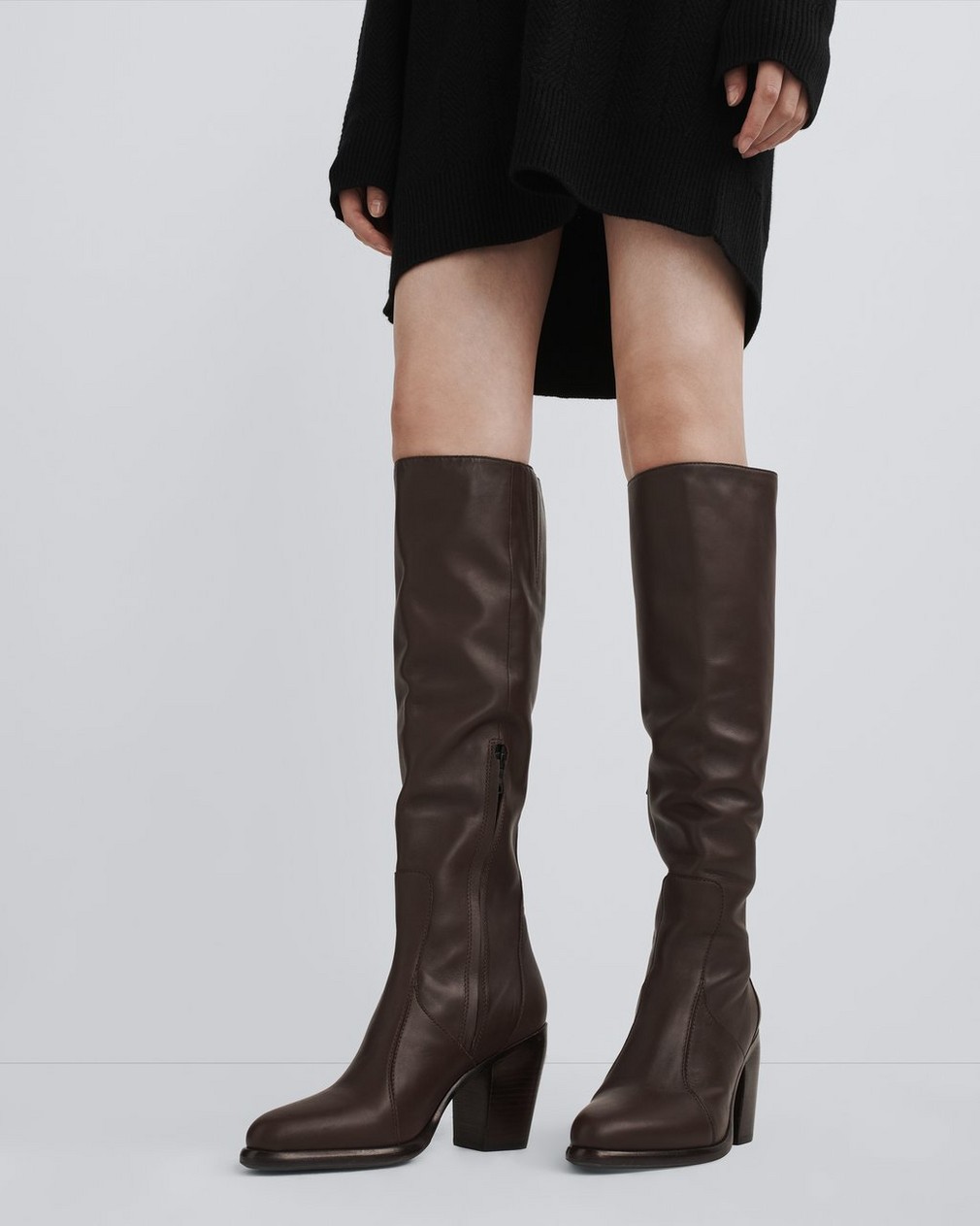 Mustang Knee High Boot - Leather