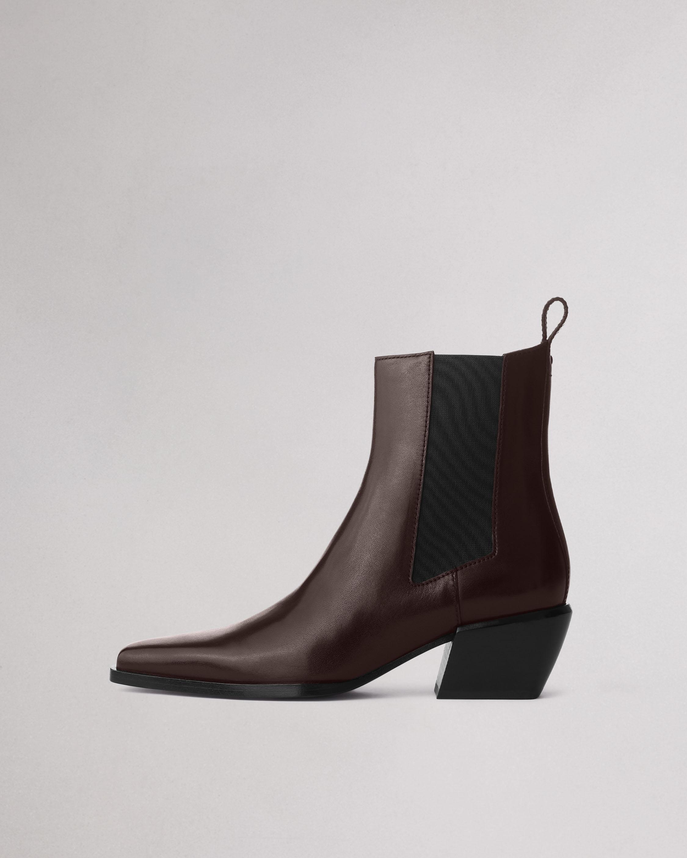 Joni Stretch Leather Ankle Boot