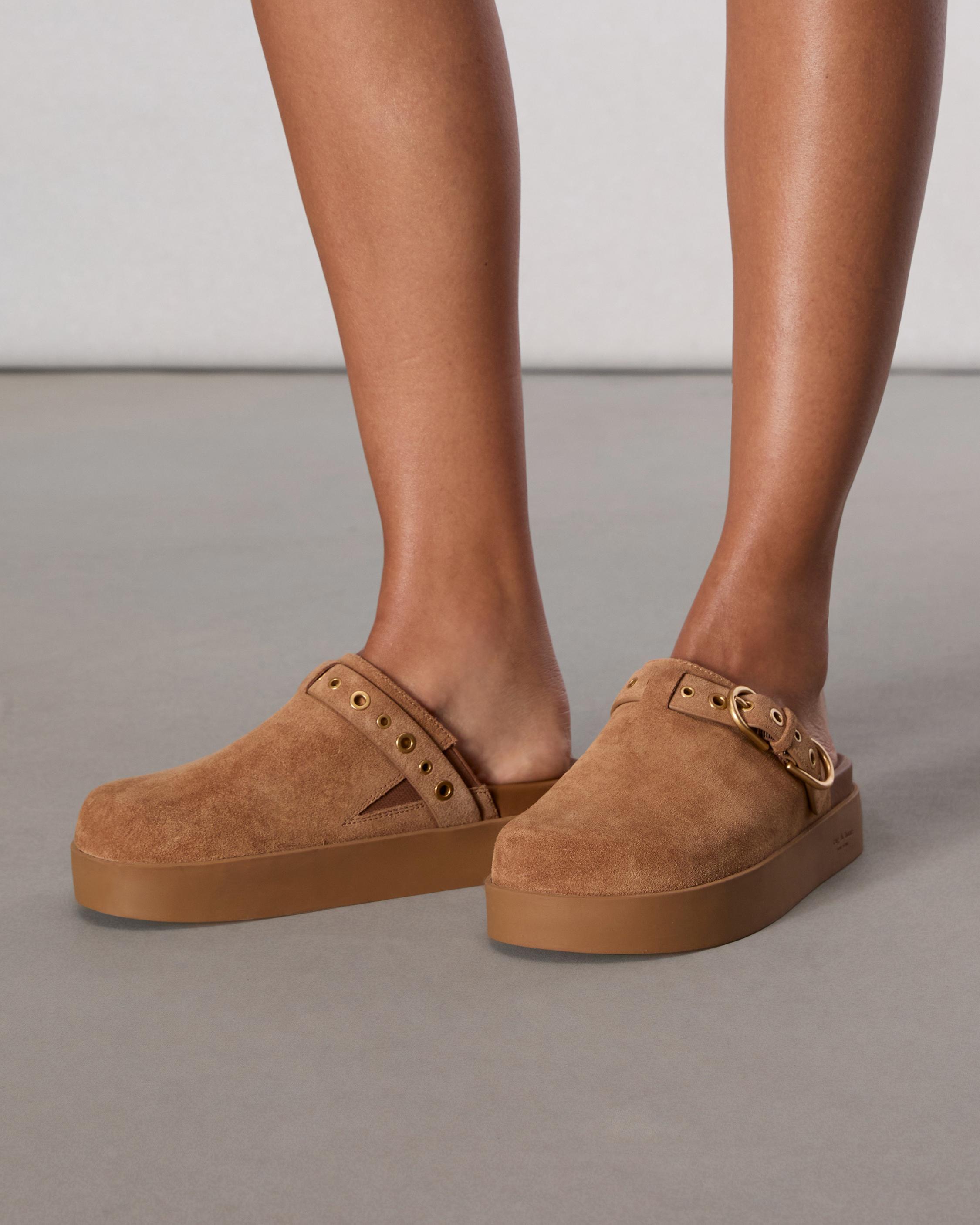 Geo Suede Platform Mules image number 2