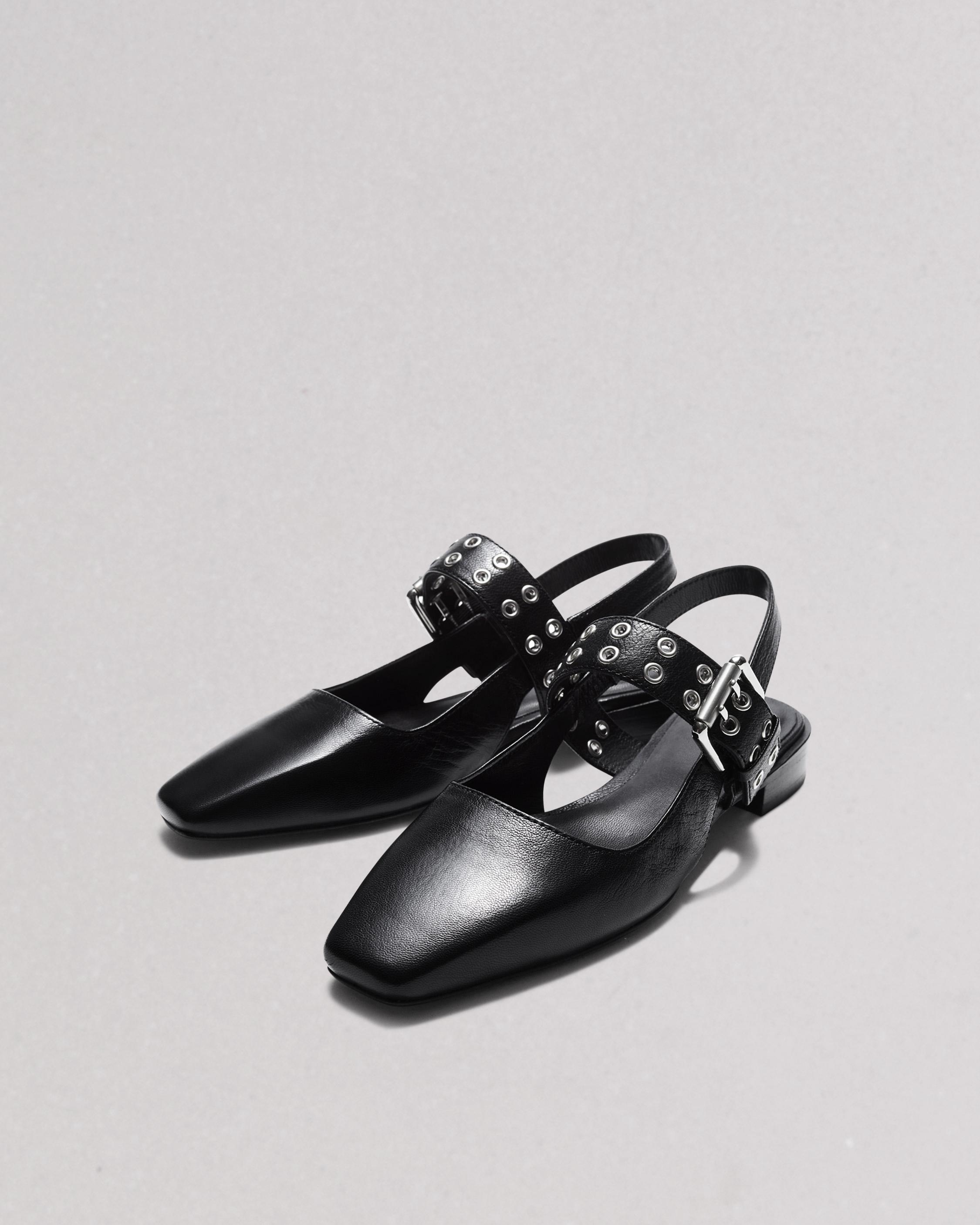 Astra Leather Slingback Flats image number 3