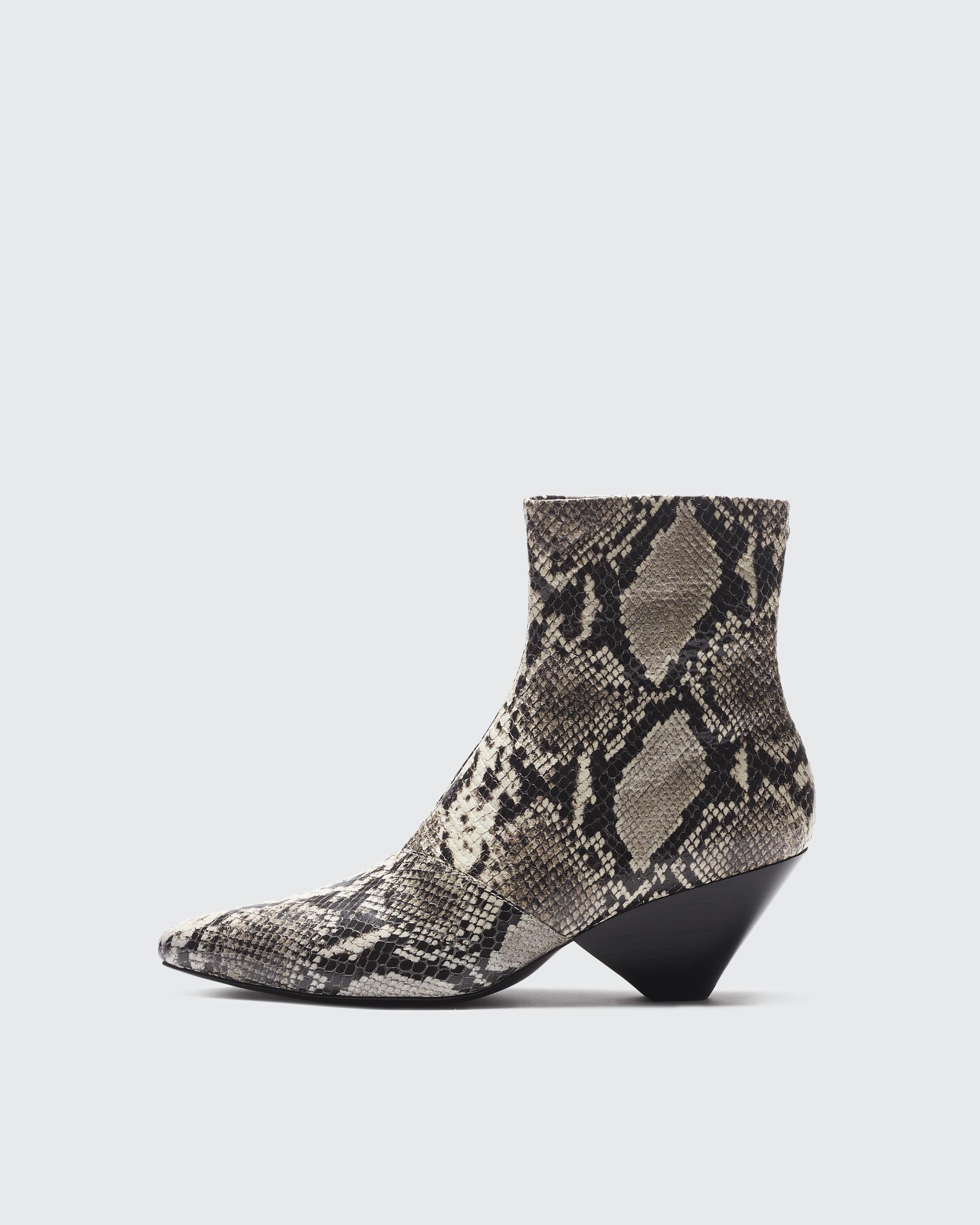 Spire Boot - Snake Printed Leather