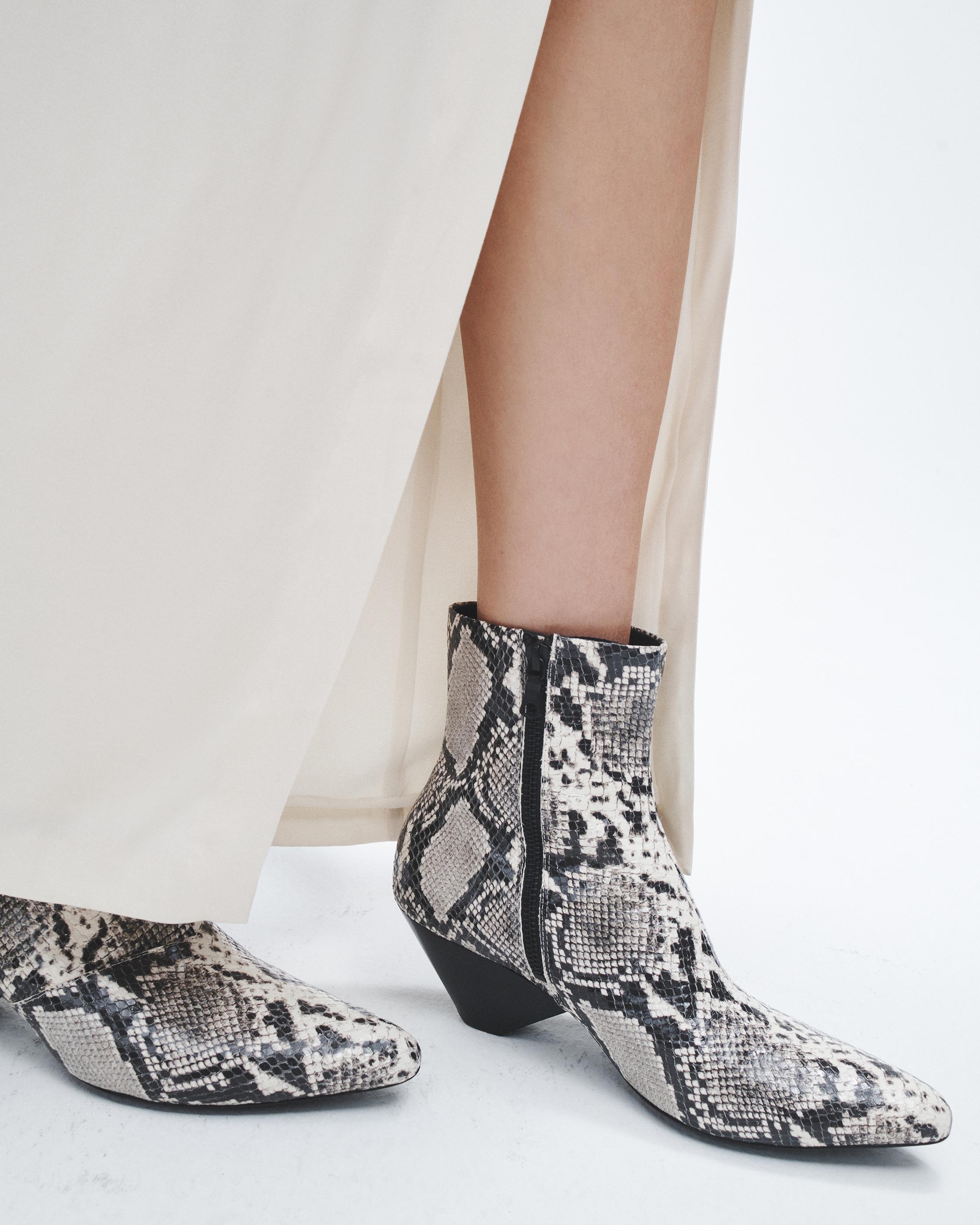 Spire Boot - Snake Printed Leather