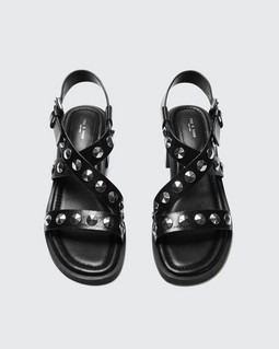 Geo Studded Block Heel - Leather - Black | rag & bone Geo Studded Block Heel - Leather - Black | rag & bone