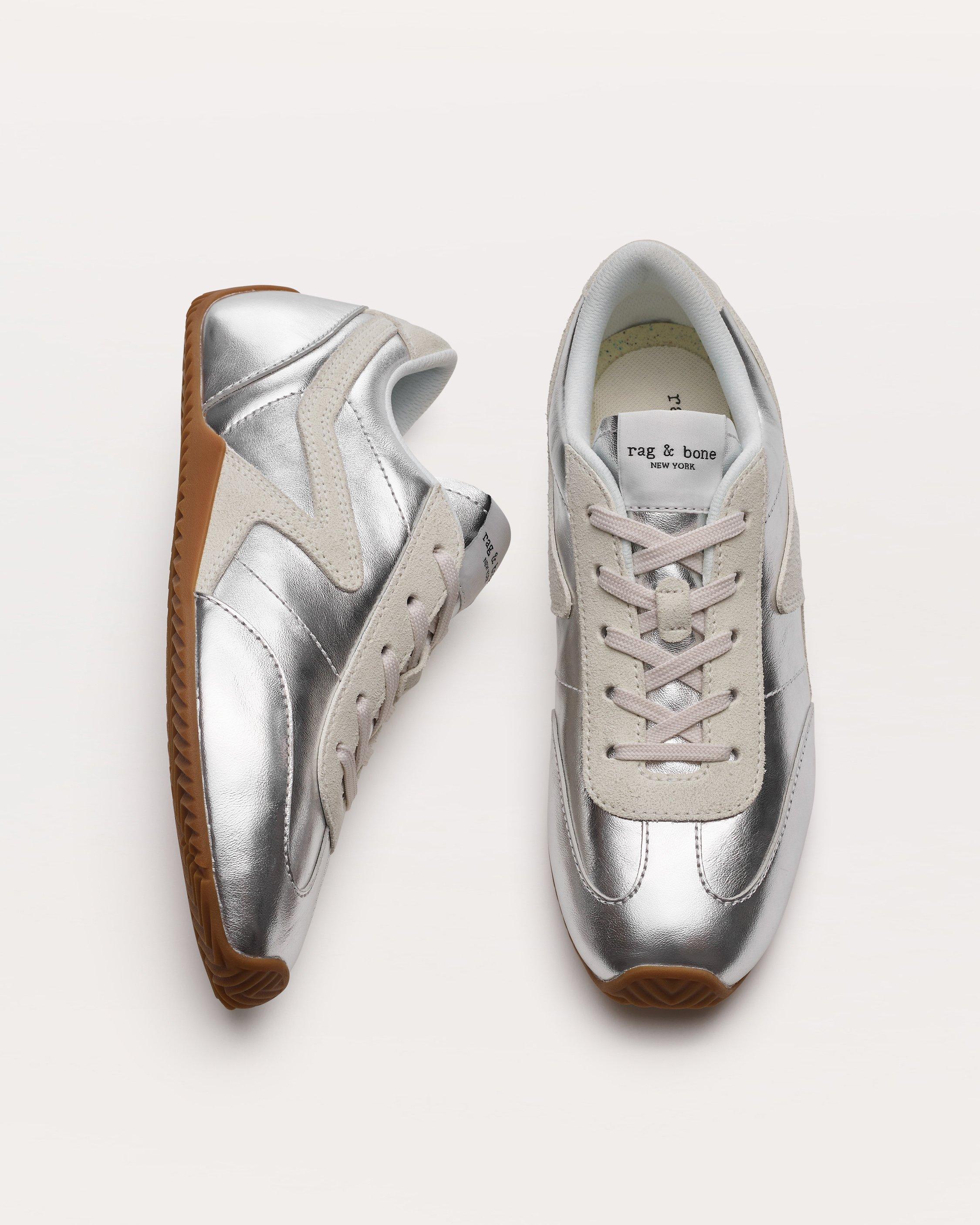 Ultra Slim Retro Runner Sneakers - Silver | rag & bone