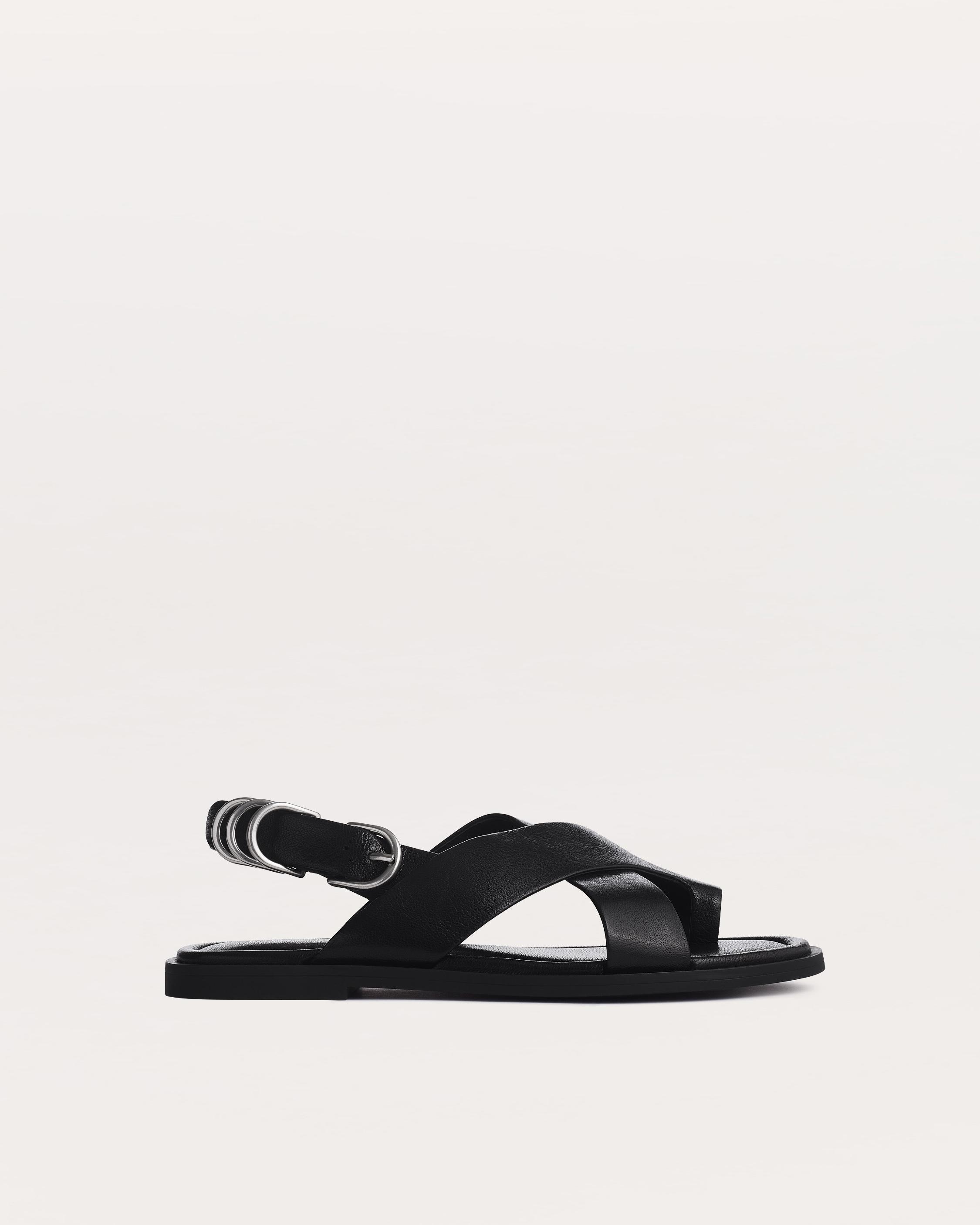 Gia Leather Crossover Sandals - Black | rag & bone