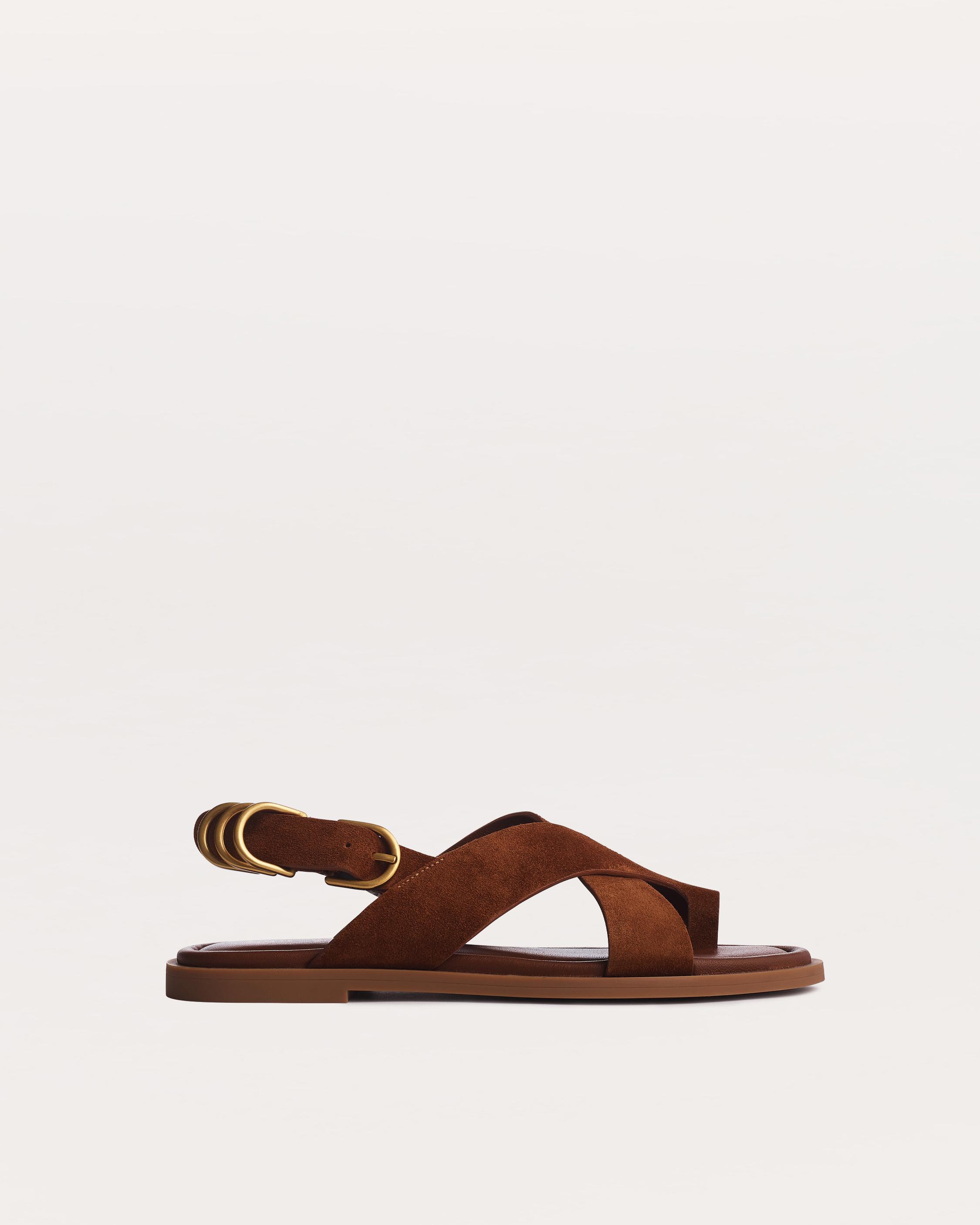 Gia Suede Crossover Sandals image number 1