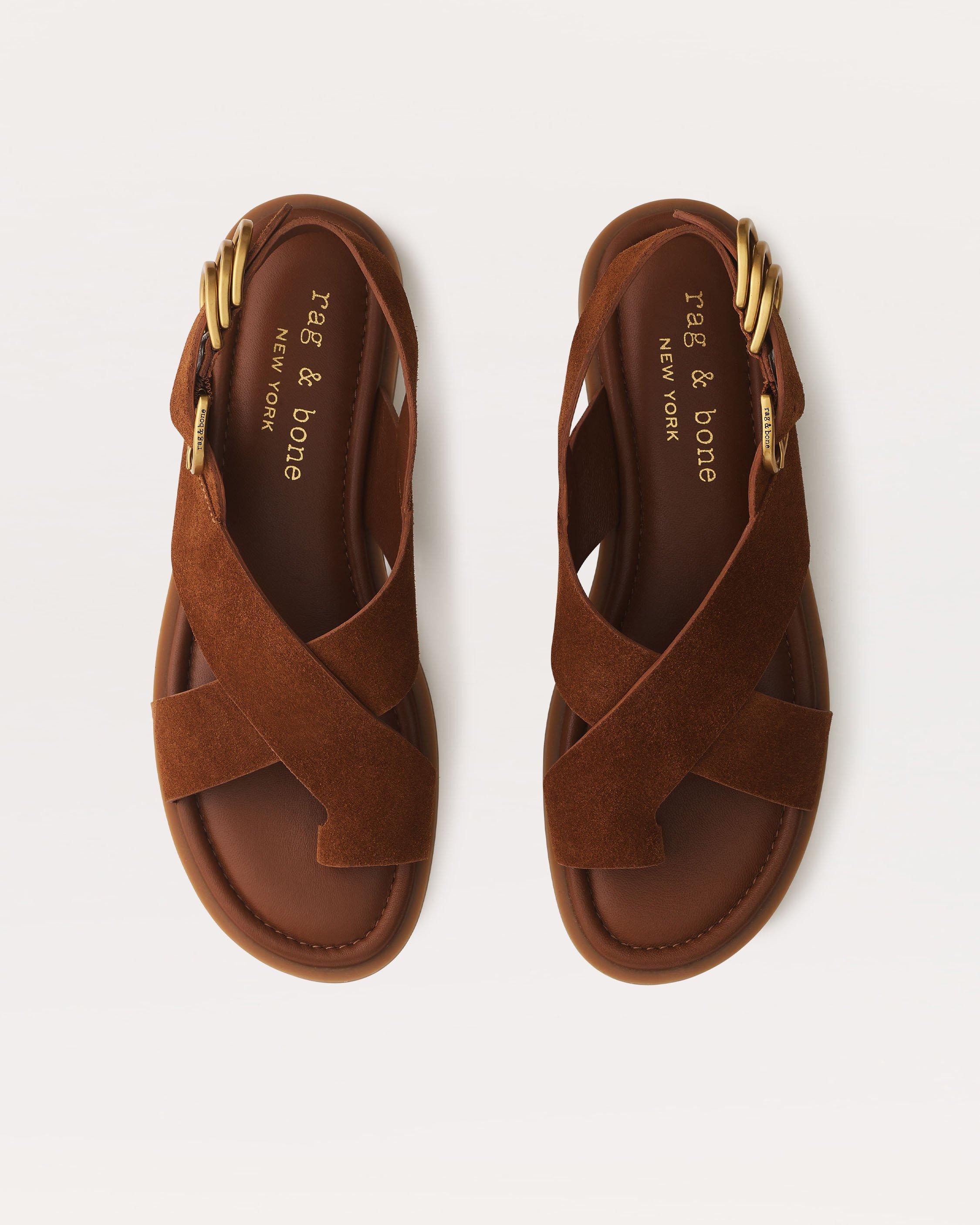 Gia Suede Crossover Sandals