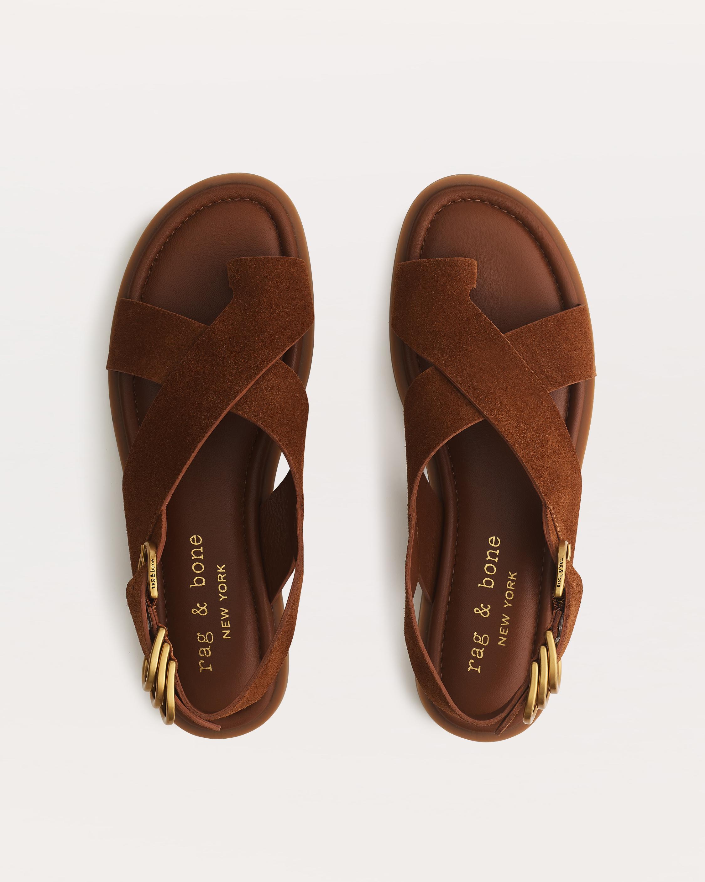 Gia Suede Crossover Sandals image number 4