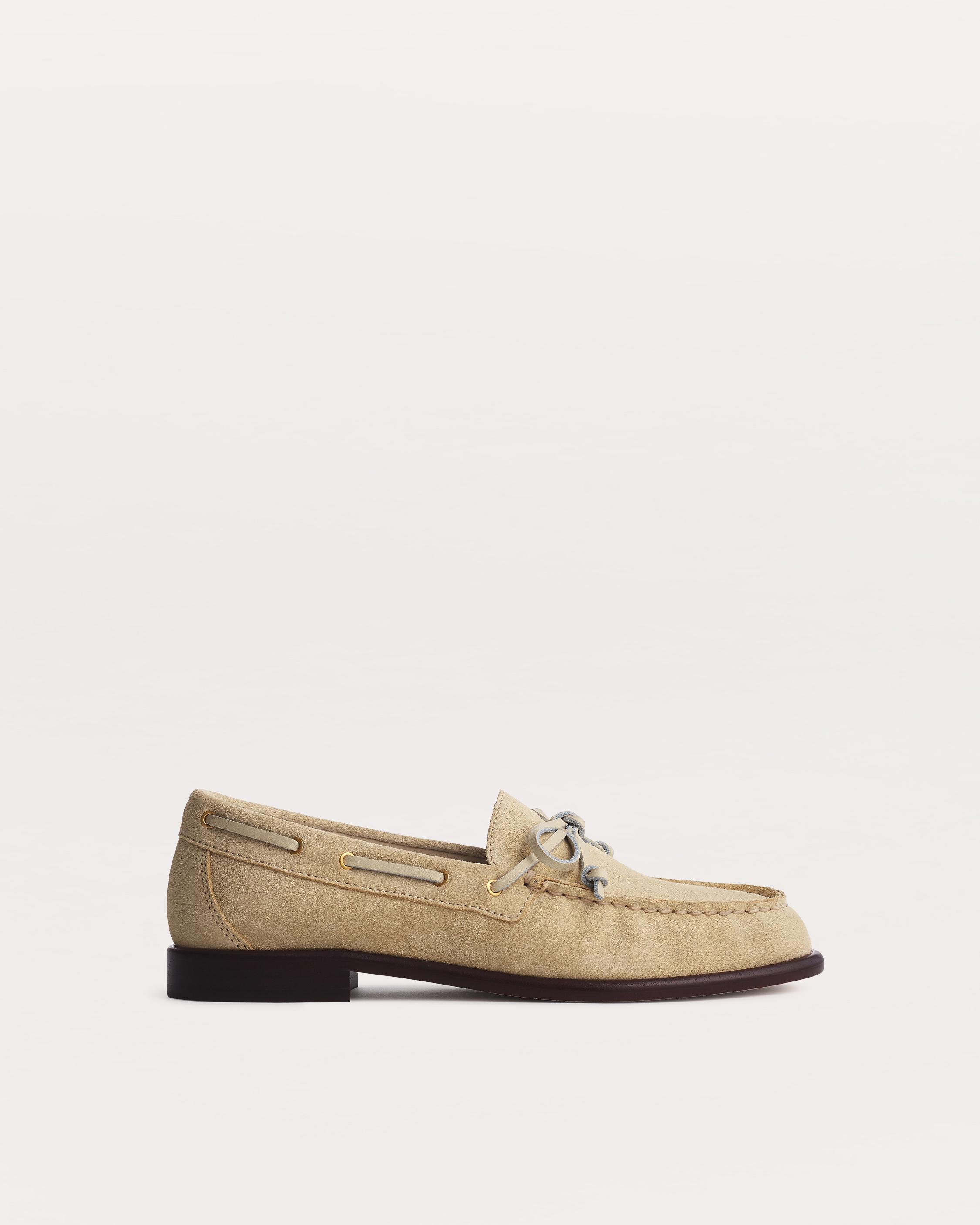 Carter Italian Suede Boat Shoes - Macadamia Suede | rag & bone