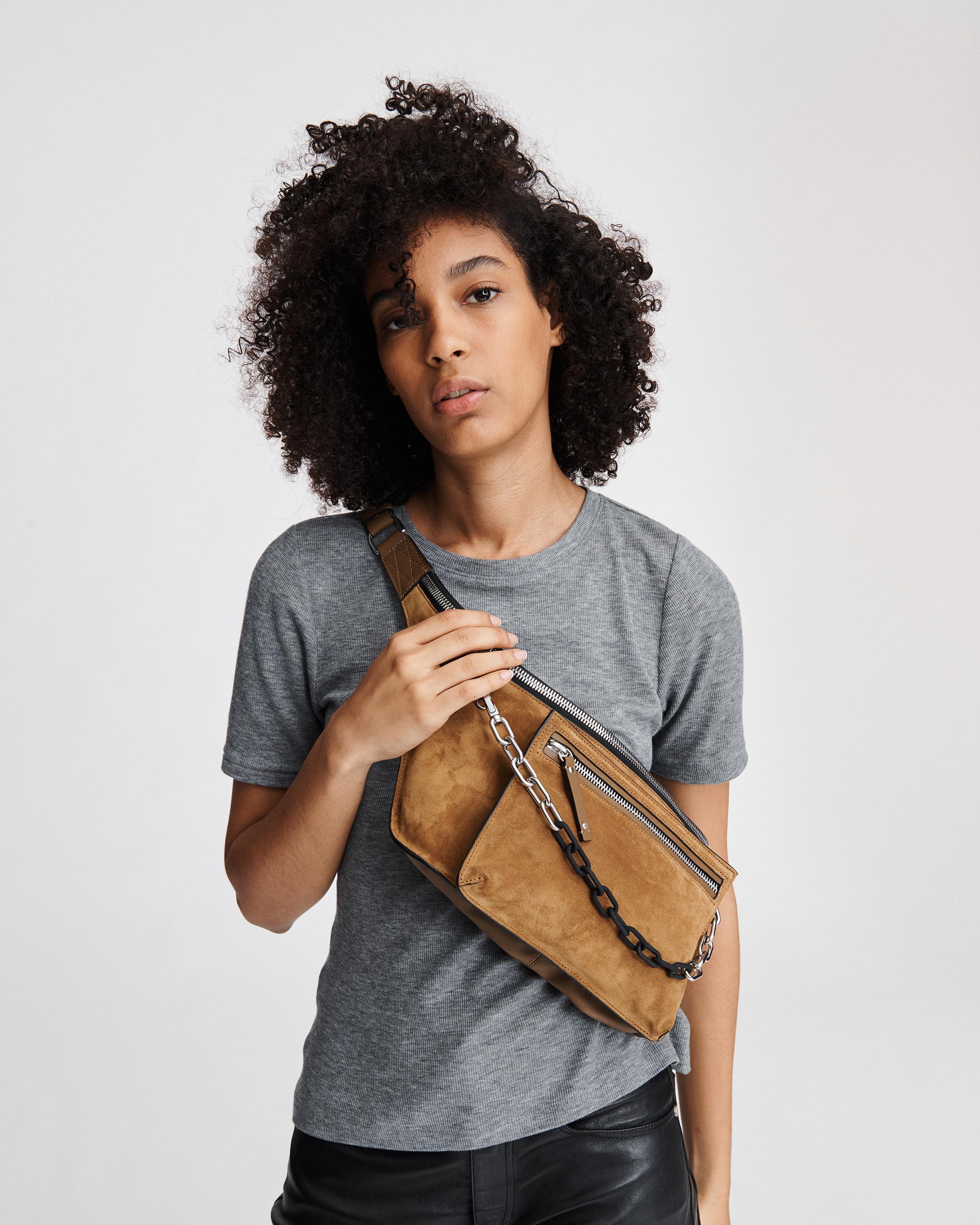 Large Elliot Modular Suede Fanny Pack rag bone