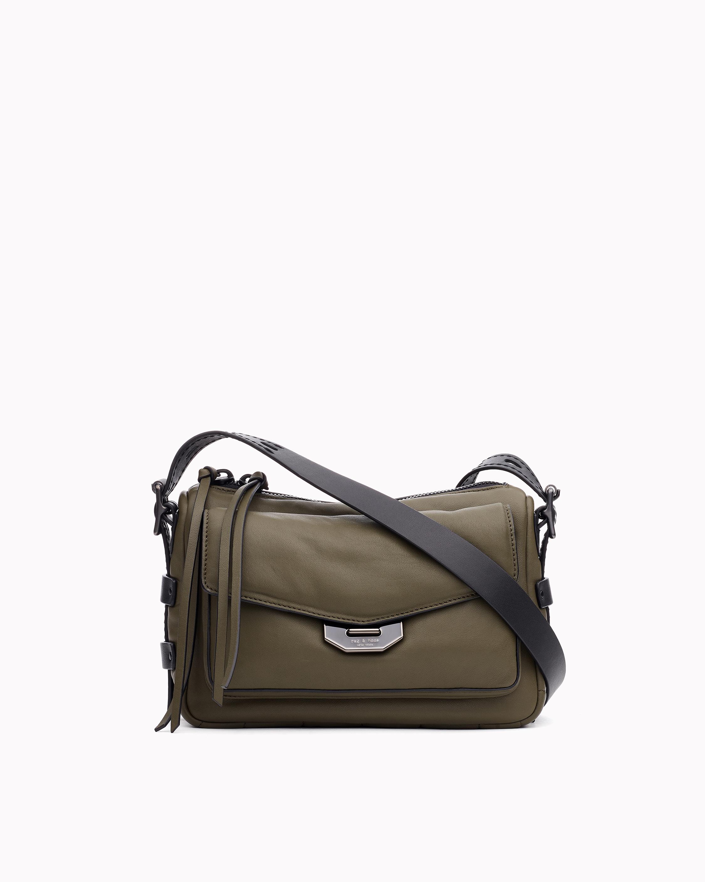 Small Field Messenger Puffer Crossbody in Olive rag bone