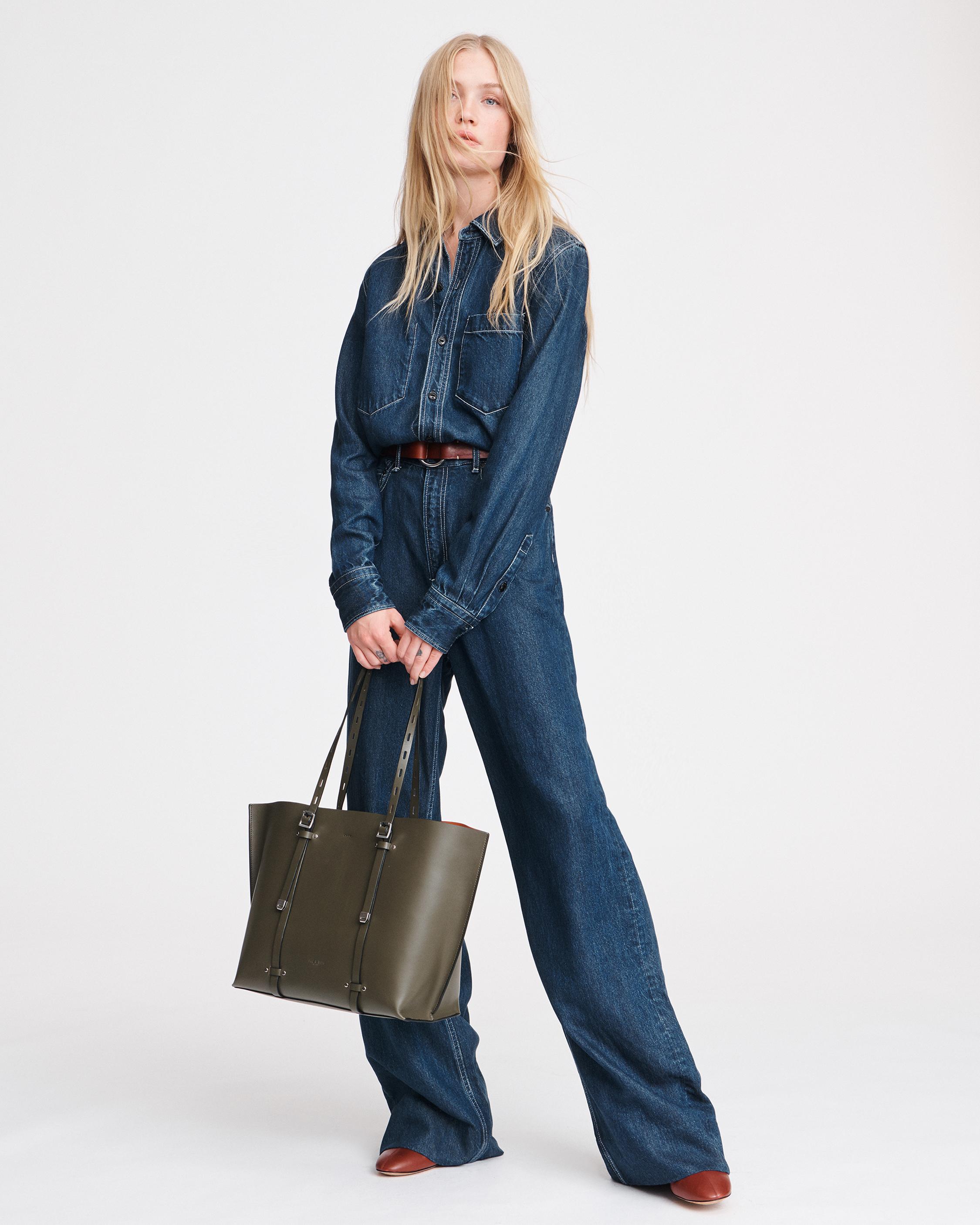 The Field Cow Leather Tote Bag rag bone