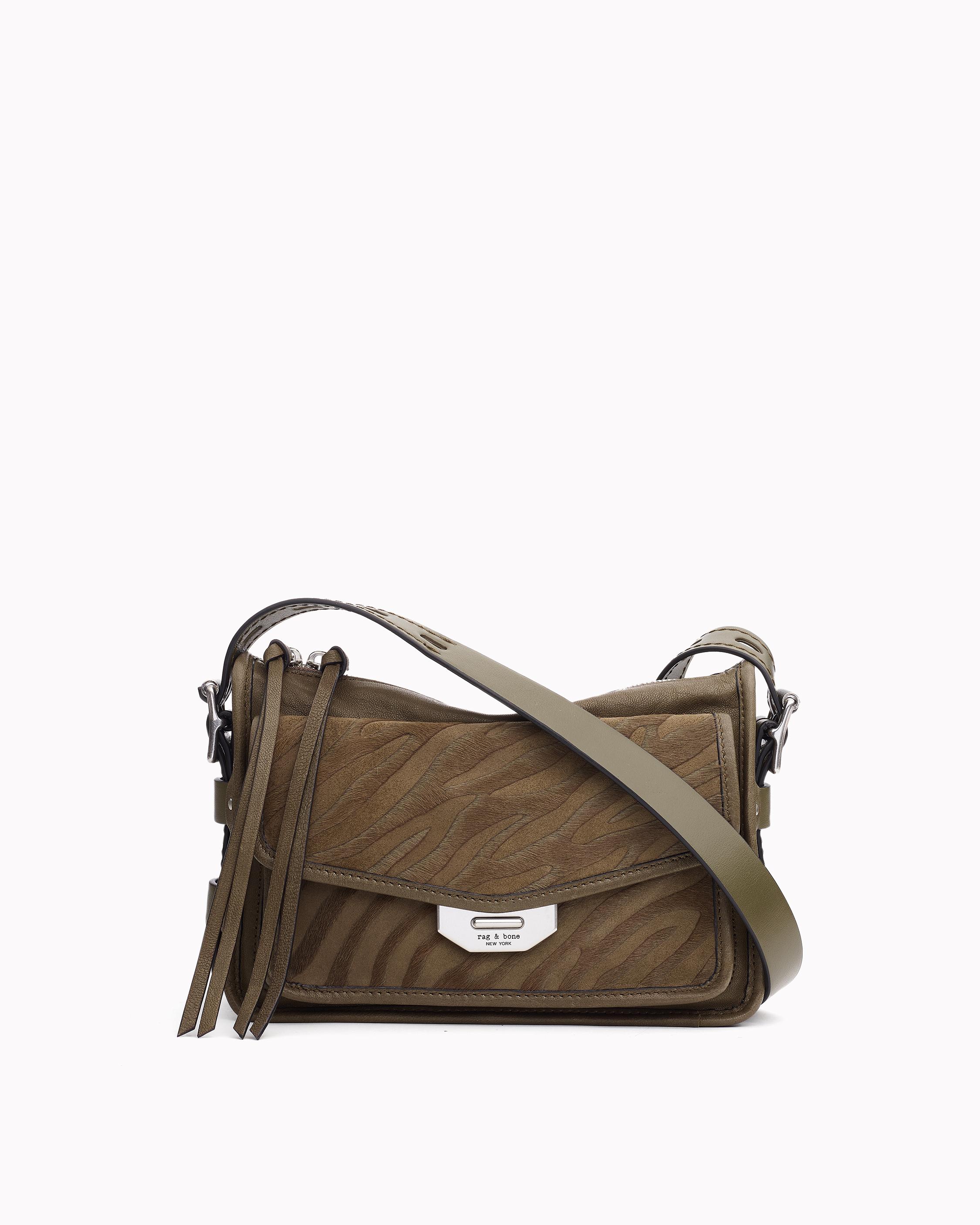 Small Field Messenger Bag in Zebra Print rag bone