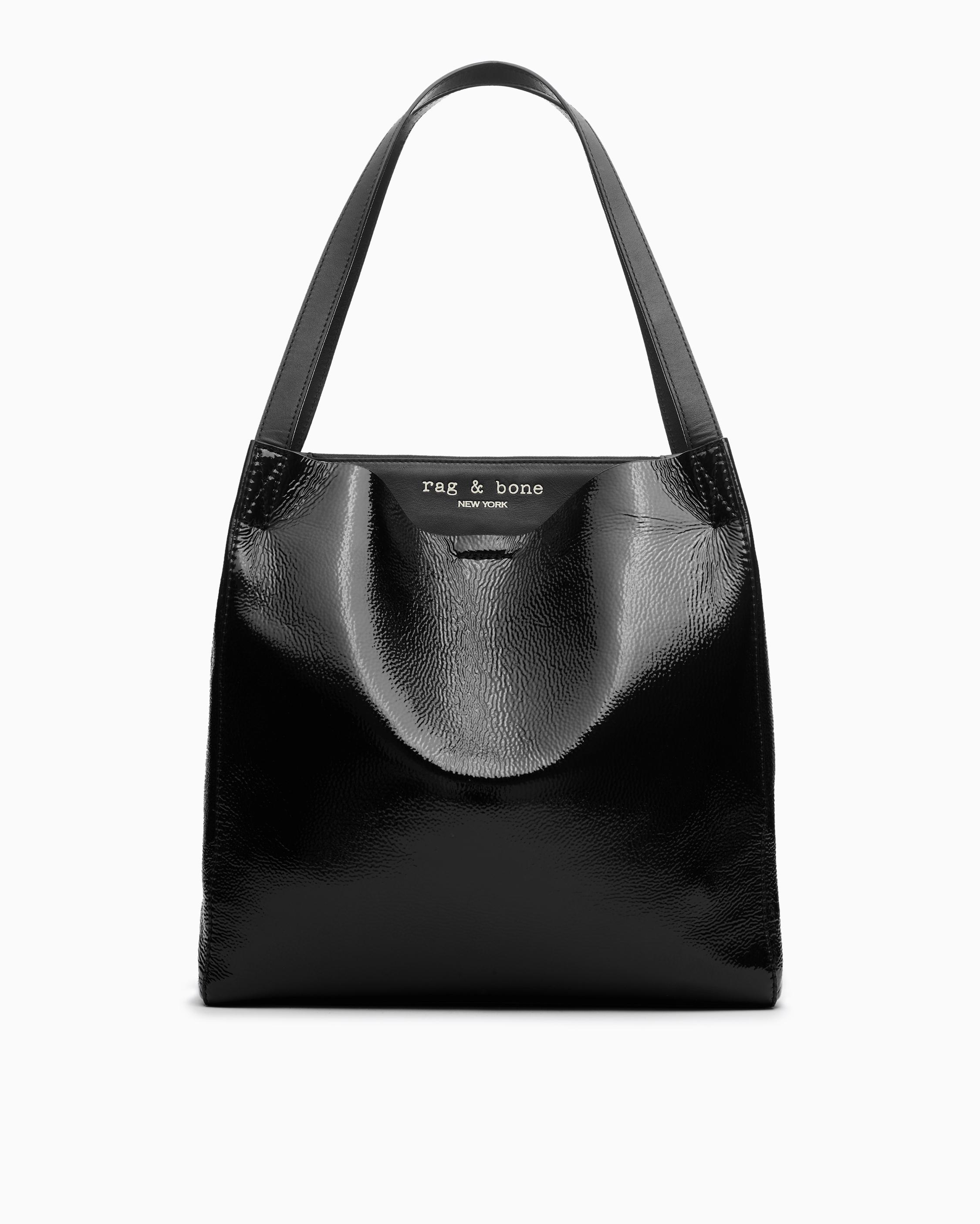 Rag & Bone Passenger Tote - Leather Large Tote Bag in Black