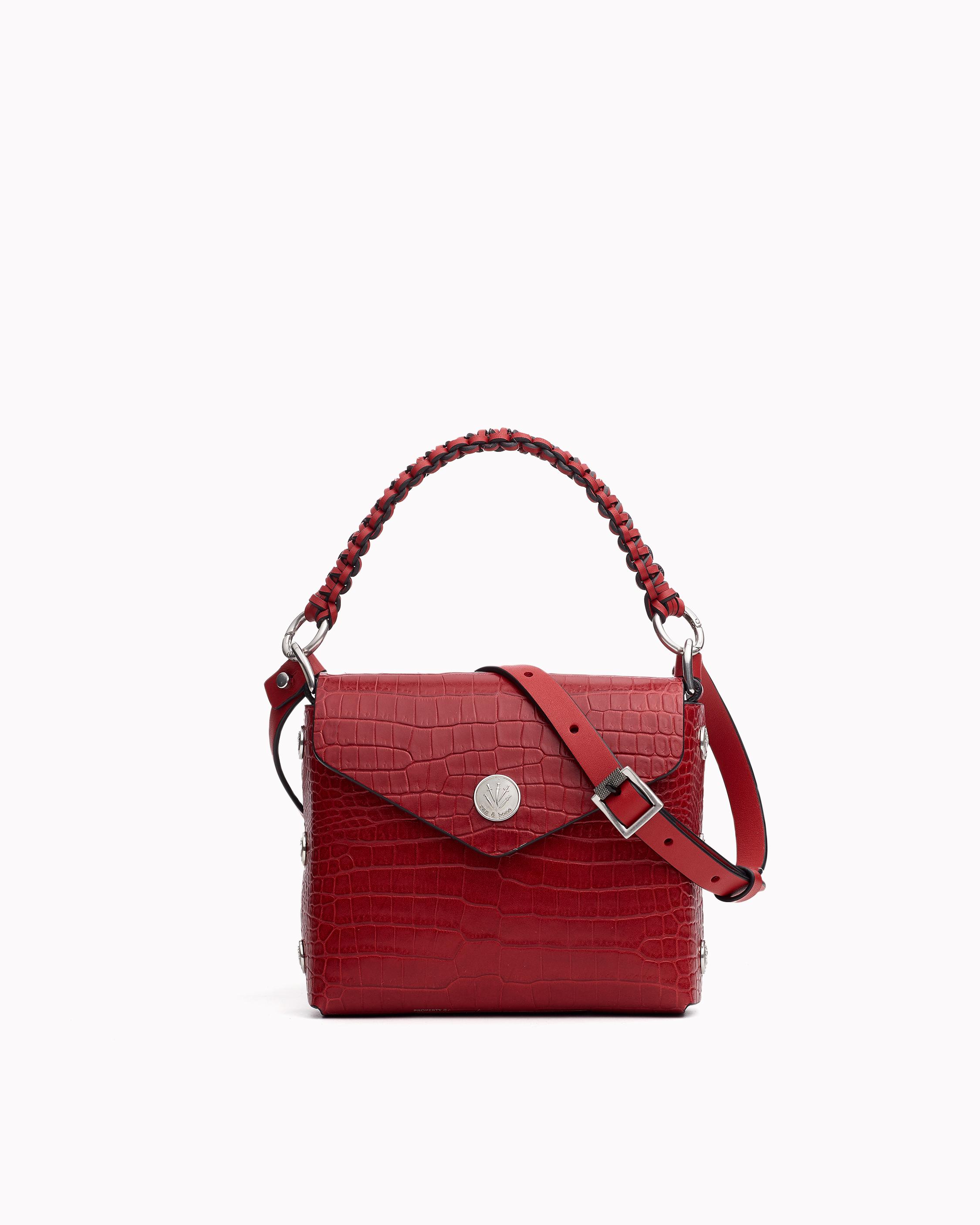 Micro Atlas Crocodile Crossbody Bag rag bone