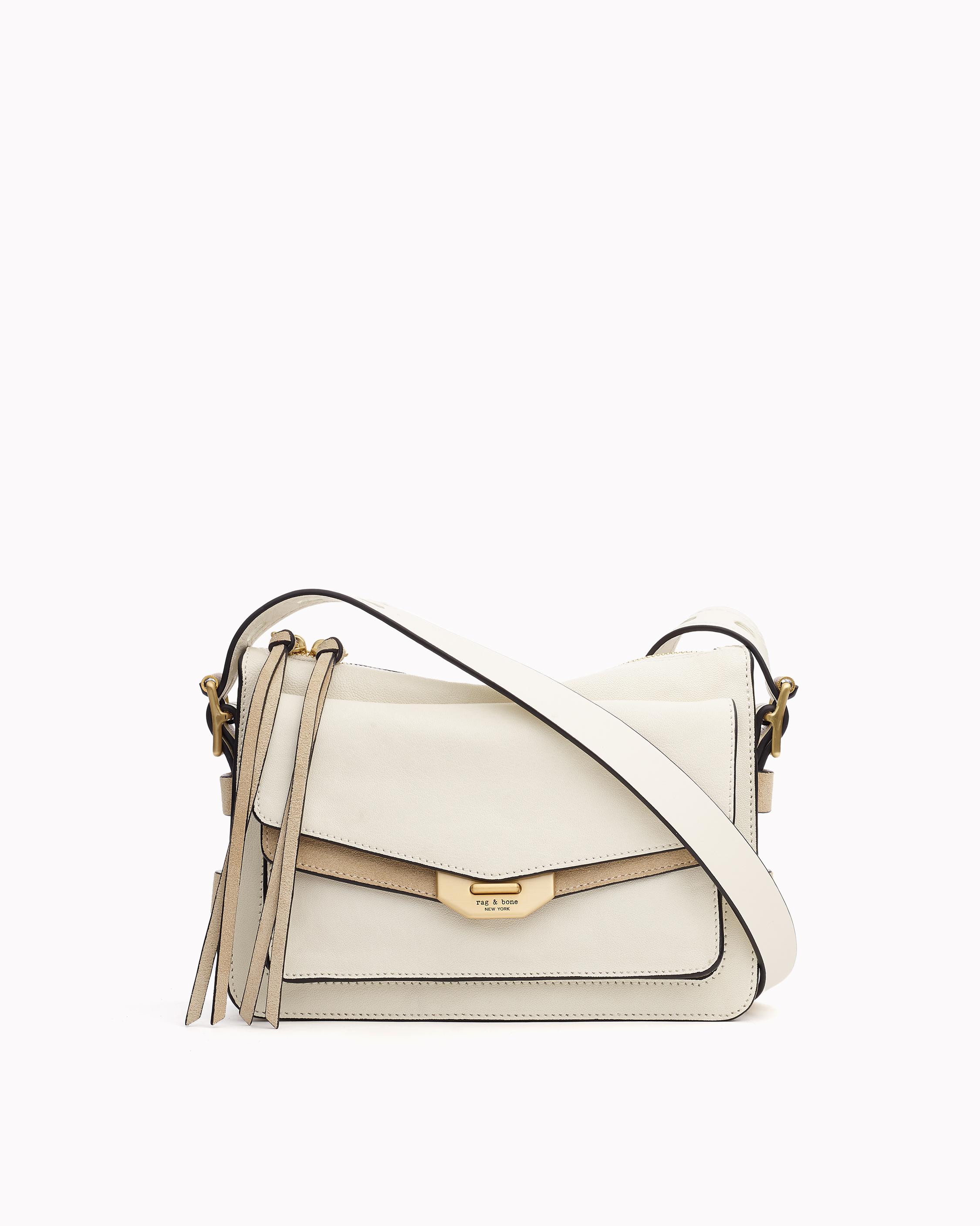 In-the-loop leather satchel Hermès White in Leather - 30439459