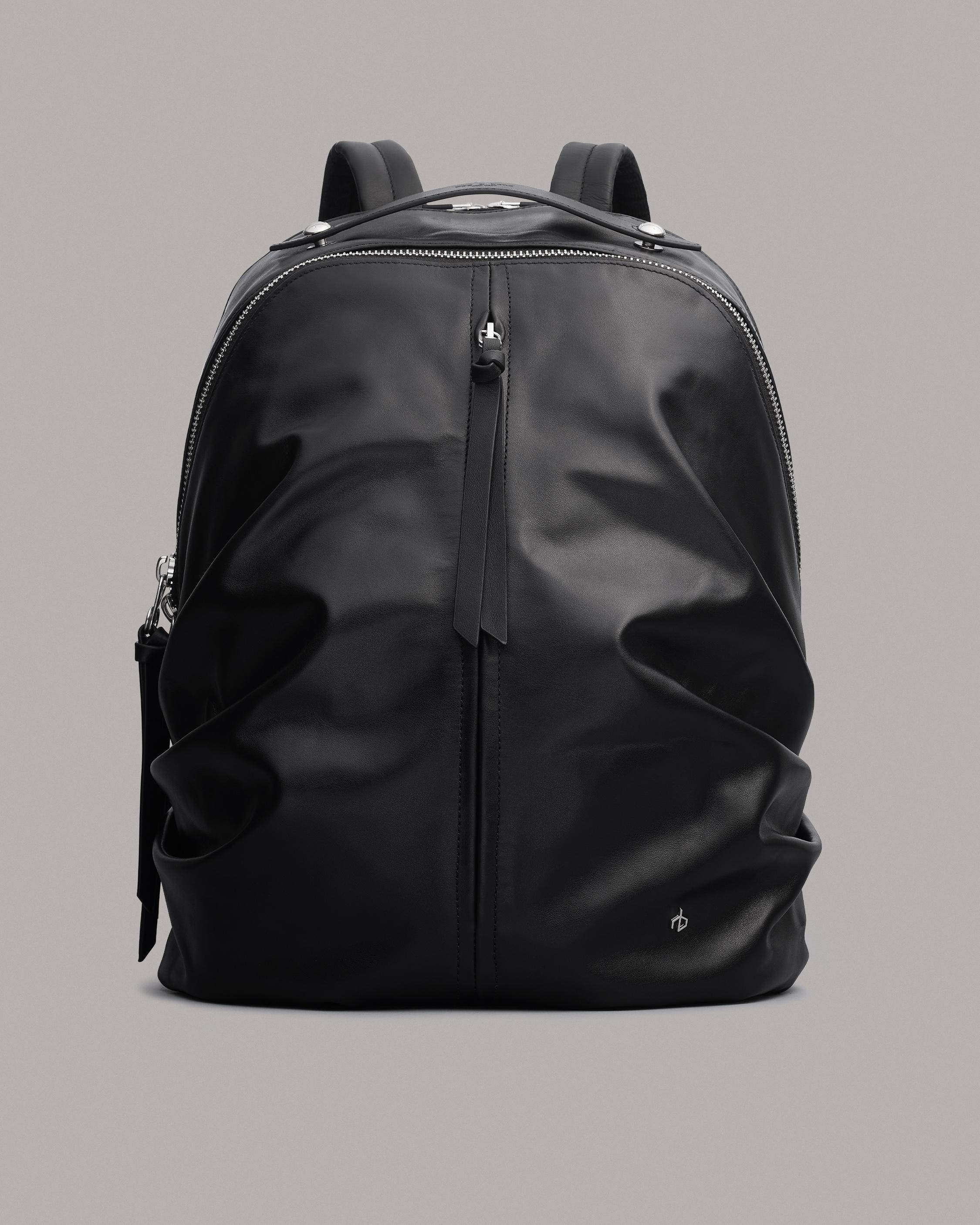 Leather discount commuter backpack