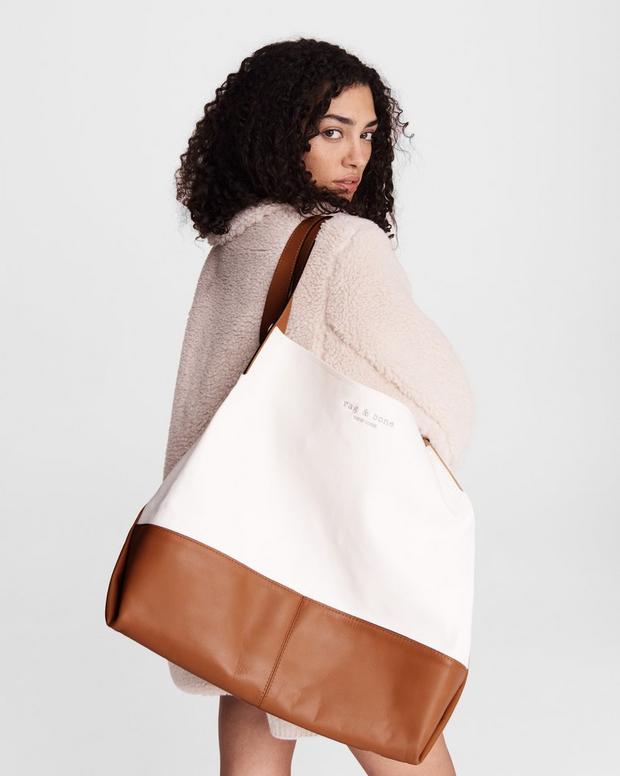 Passenger Oversized Tote - Cotton and Leather image number 2