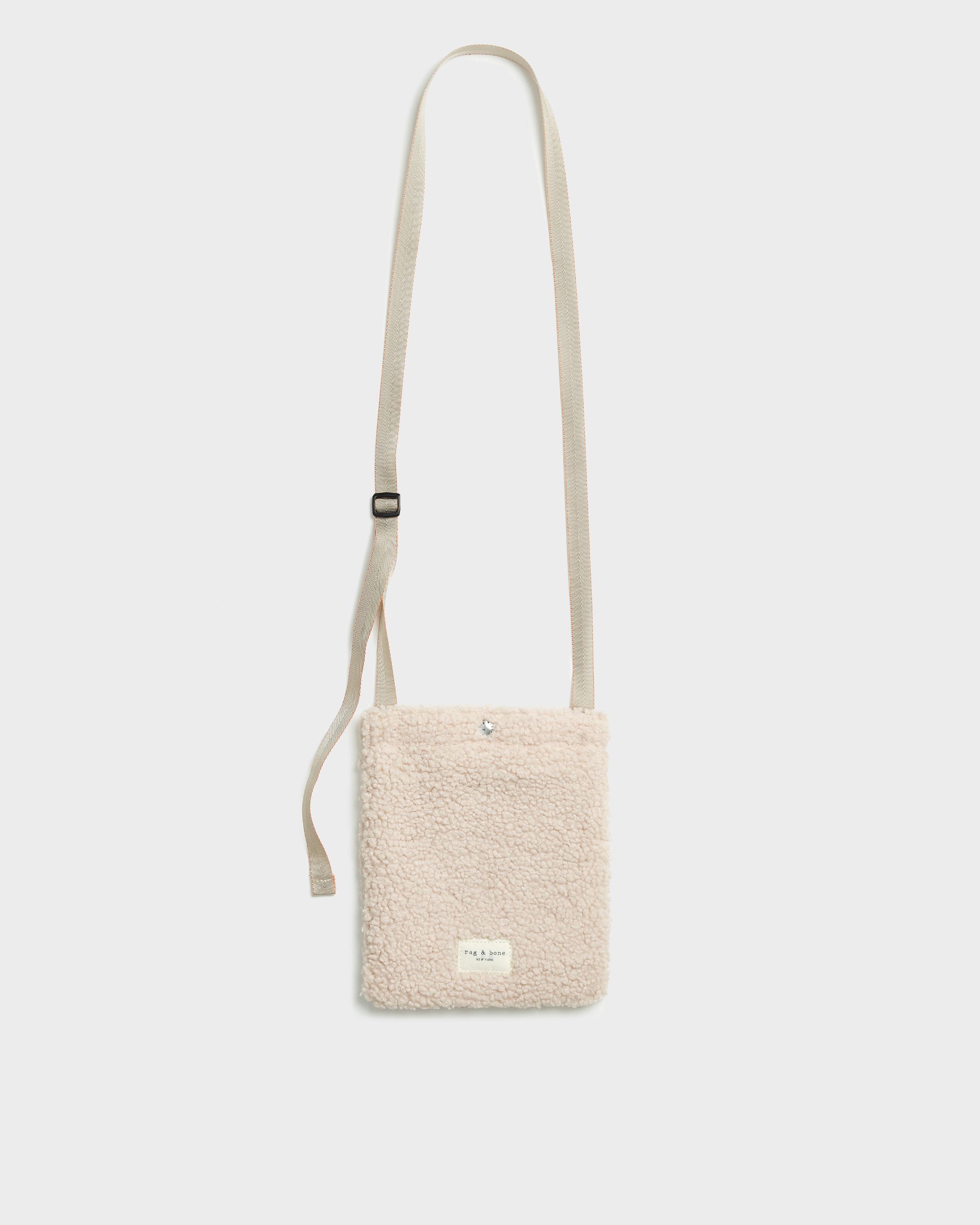 Addison Pouch Pocket - Recycled Materials - Antique White Sherpa | rag u0026  bone