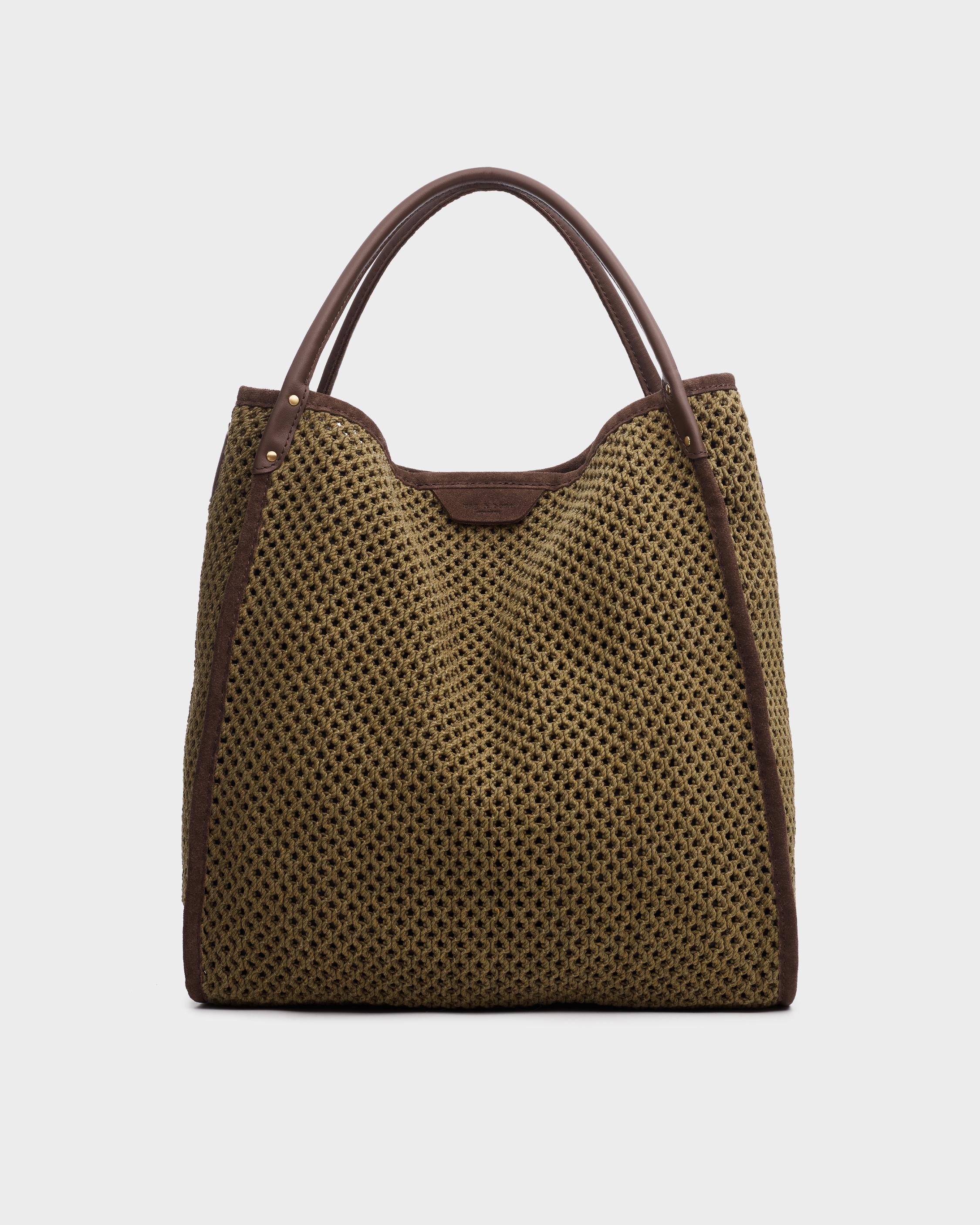 Saddle Ridge Woven Leather Tote Bag